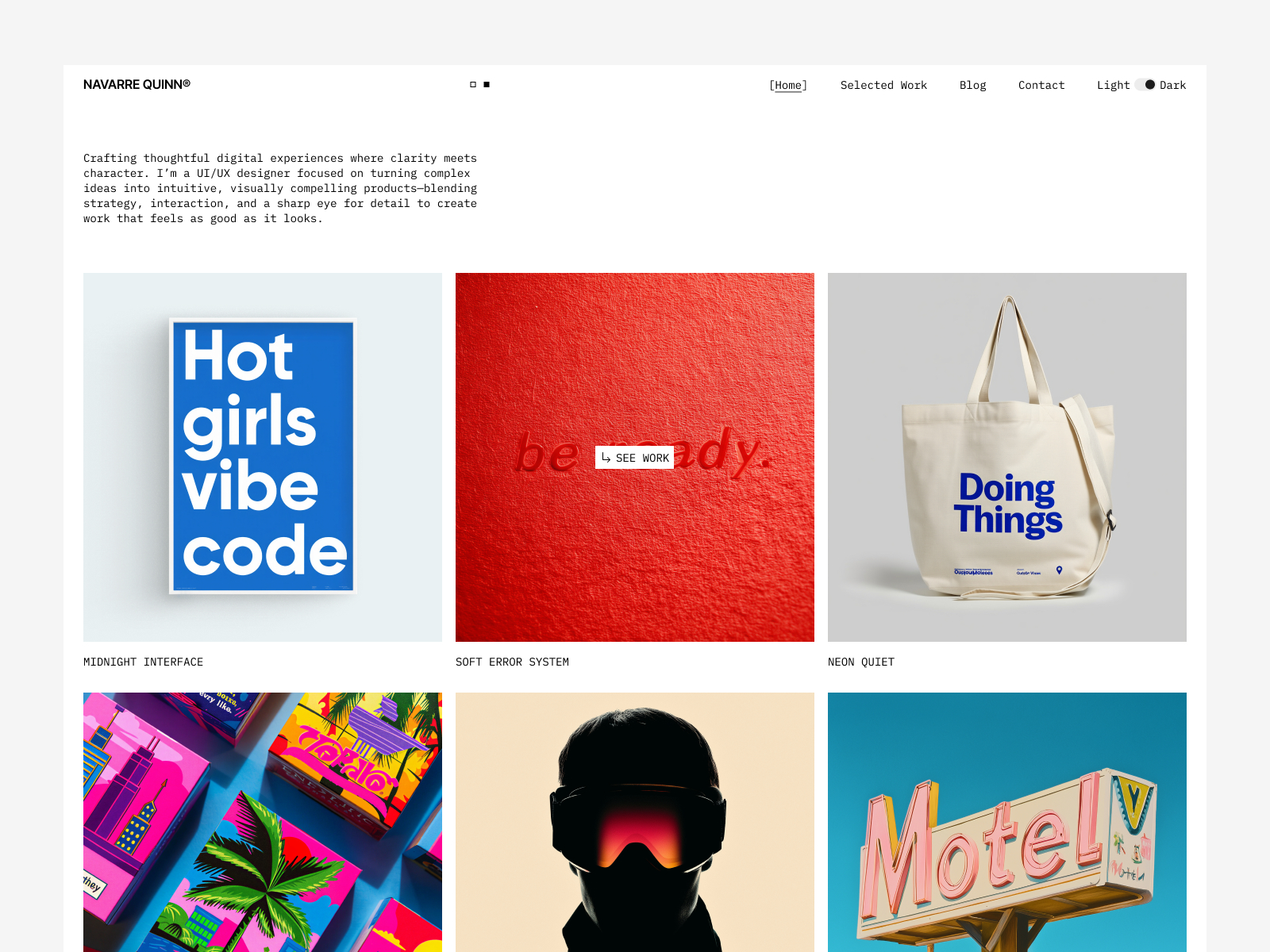 NavarreQuinn — Free Portfolio Framer Template preview