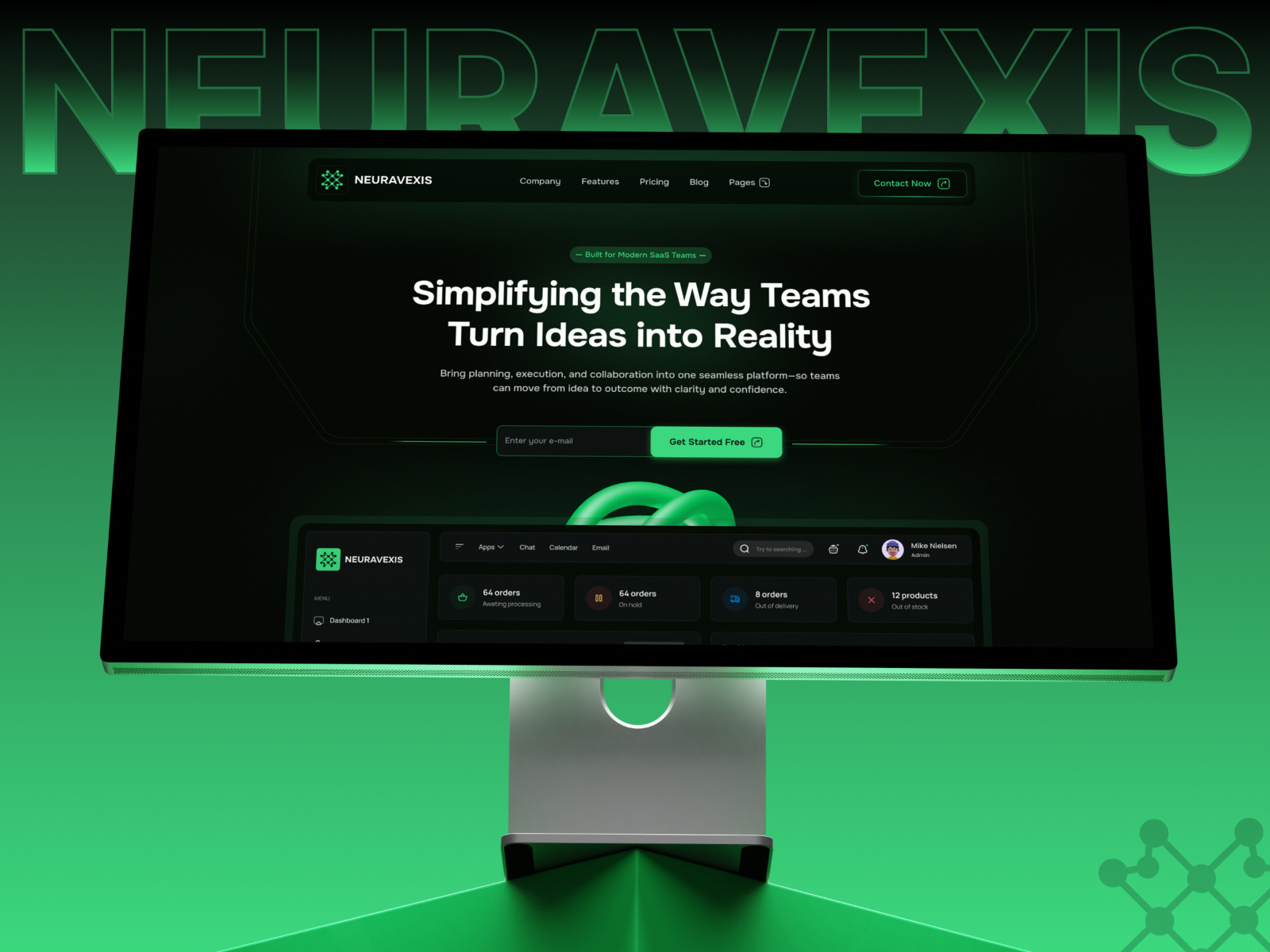 Neuravexis — Free SaaS Framer Template preview