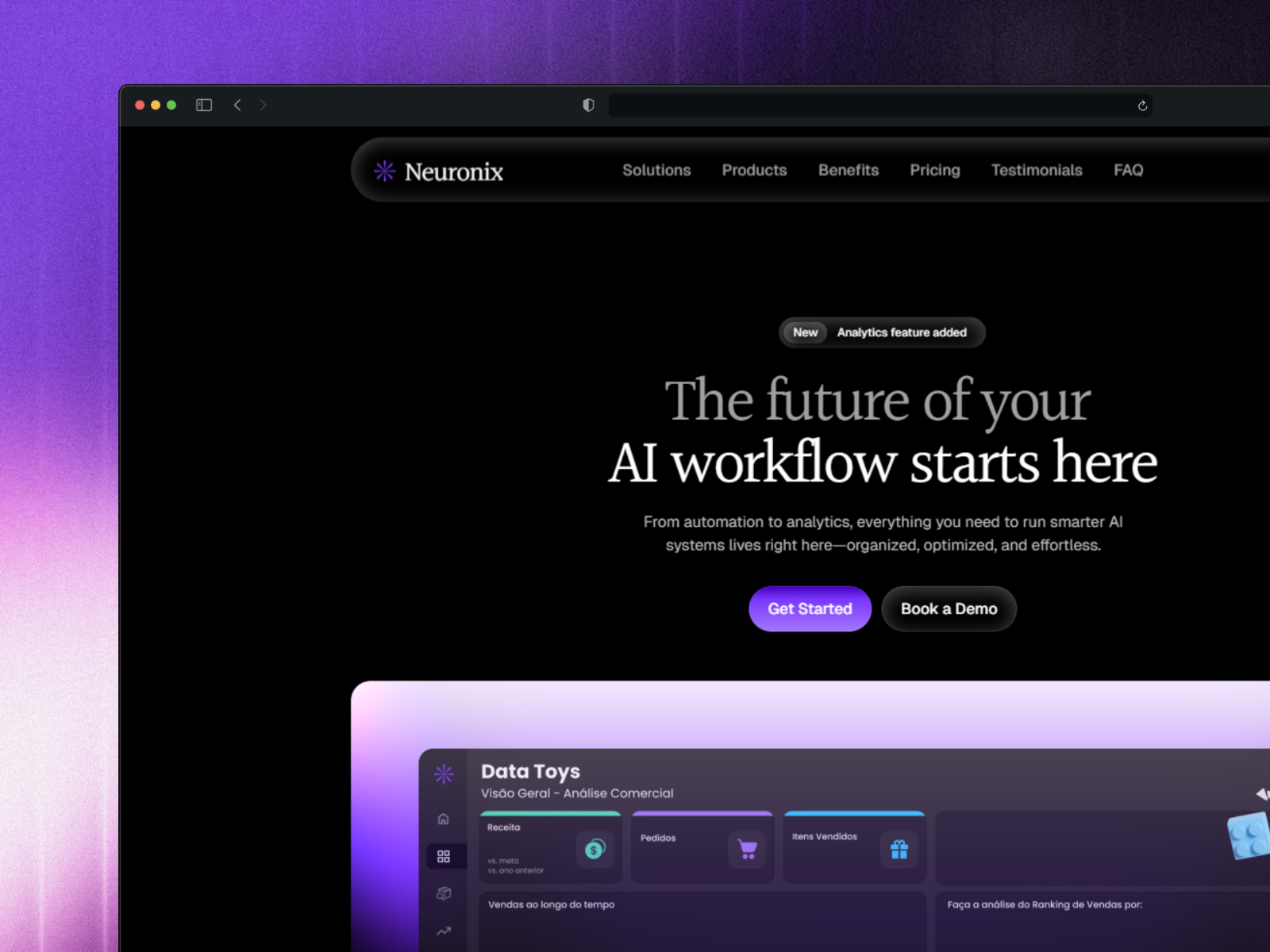Neuronix — Free SaaS Framer Template preview