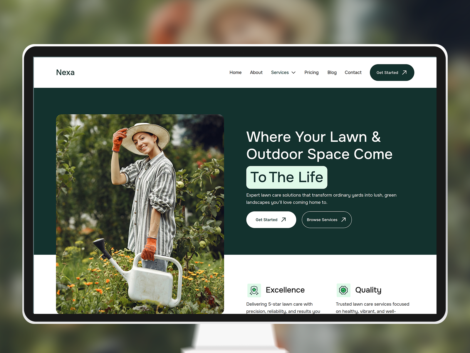 Nexa Lawn Care — Free Home Services Framer Template preview