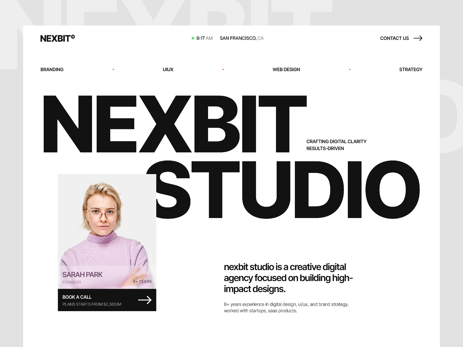 Nexbit — Free Dental Framer Template preview