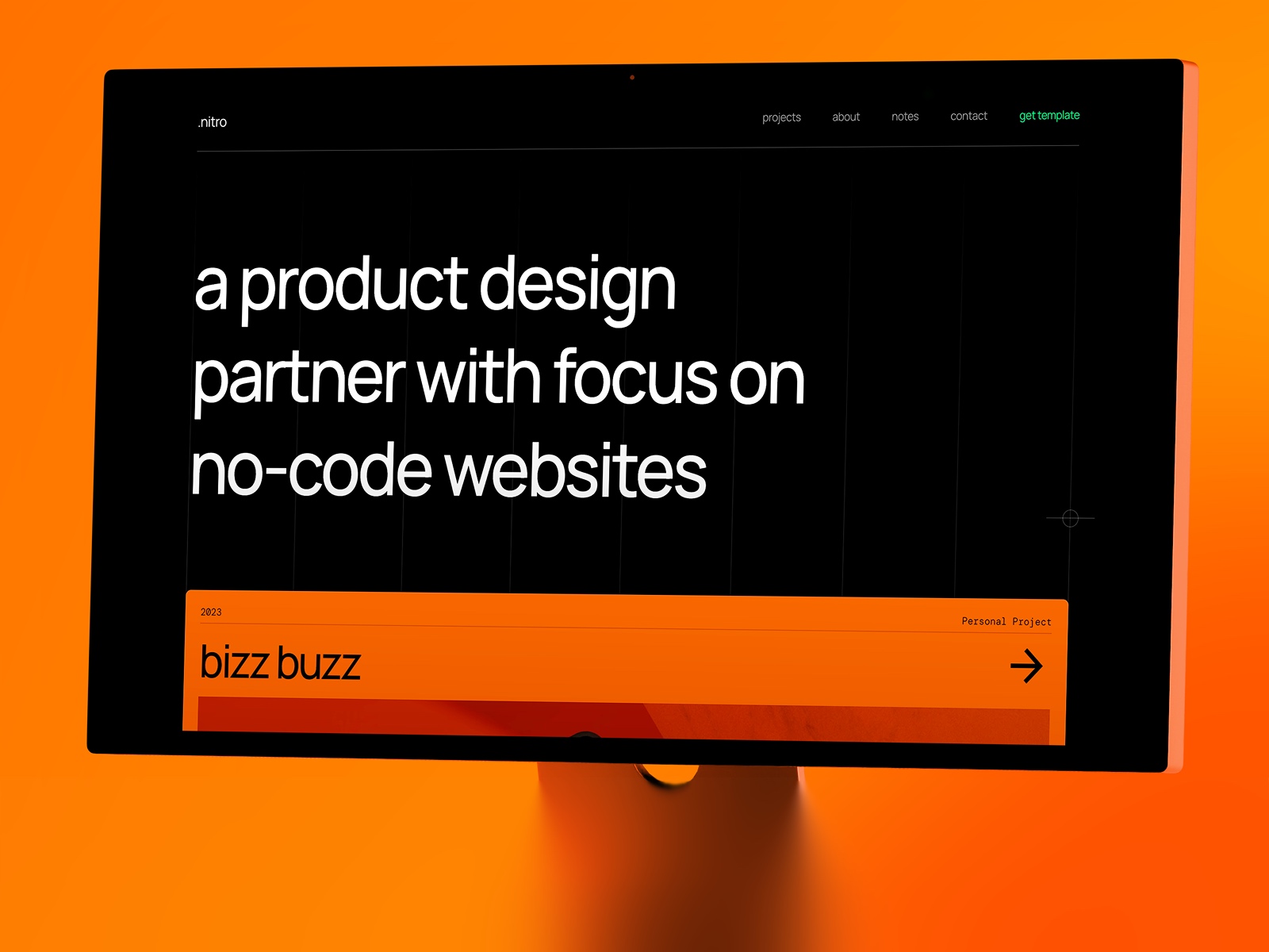 Nitro: Free Portfolio Website Template by Nick Stepuk — Free Portfolio Framer Template preview