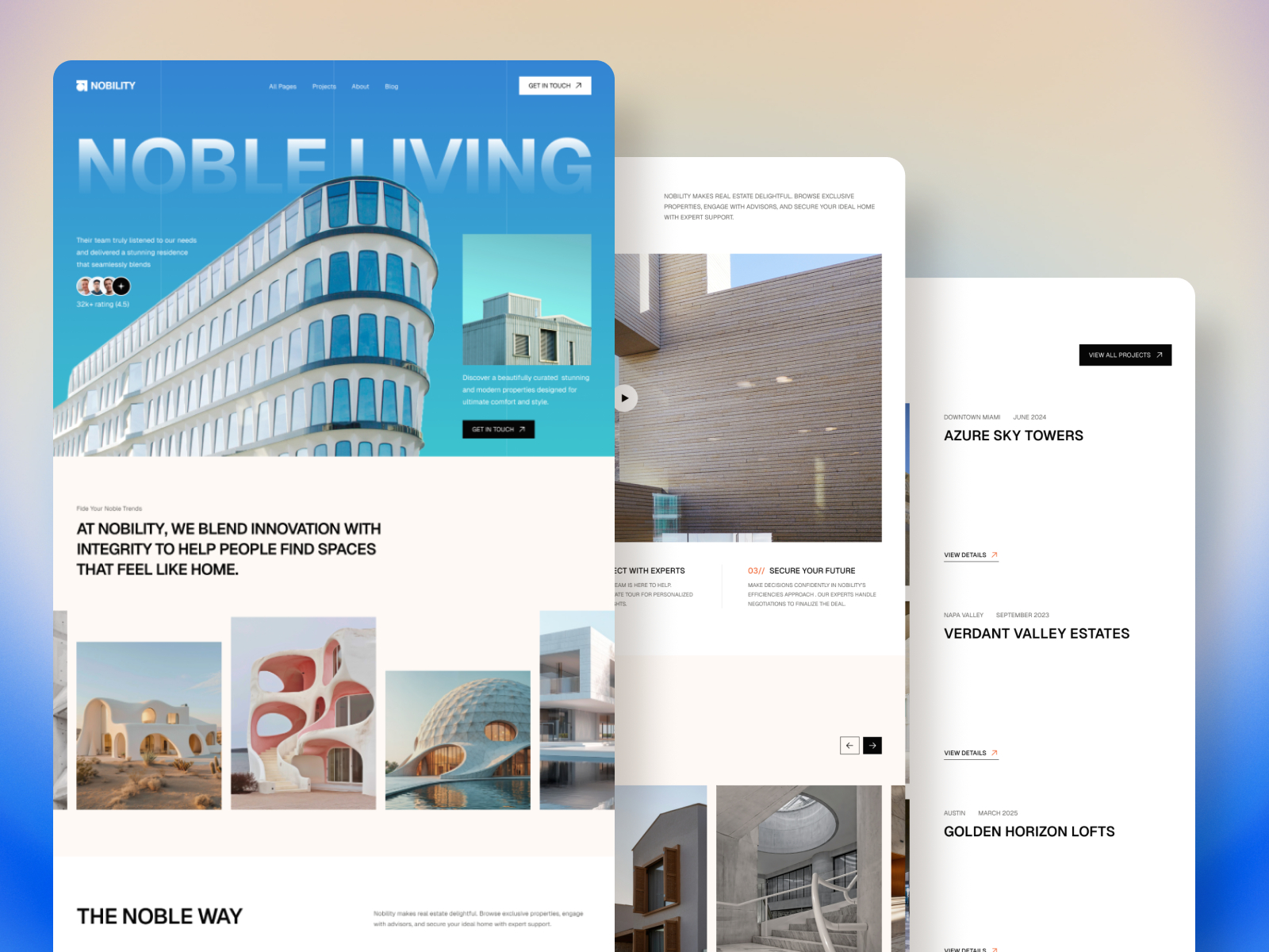 Nobility: Free Real Estate Website Template by Theme Crapt — Free Real Estate Framer Template preview