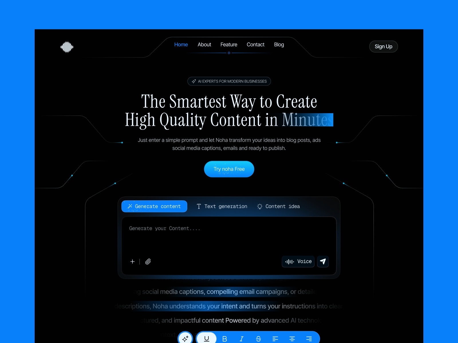 Noha — Free SaaS Framer Template preview
