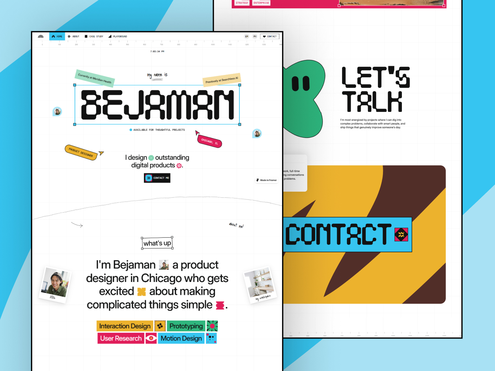 Nudge: Responsive Portfolio Website Template by Huehaus Studio — Free Portfolio Framer Template preview
