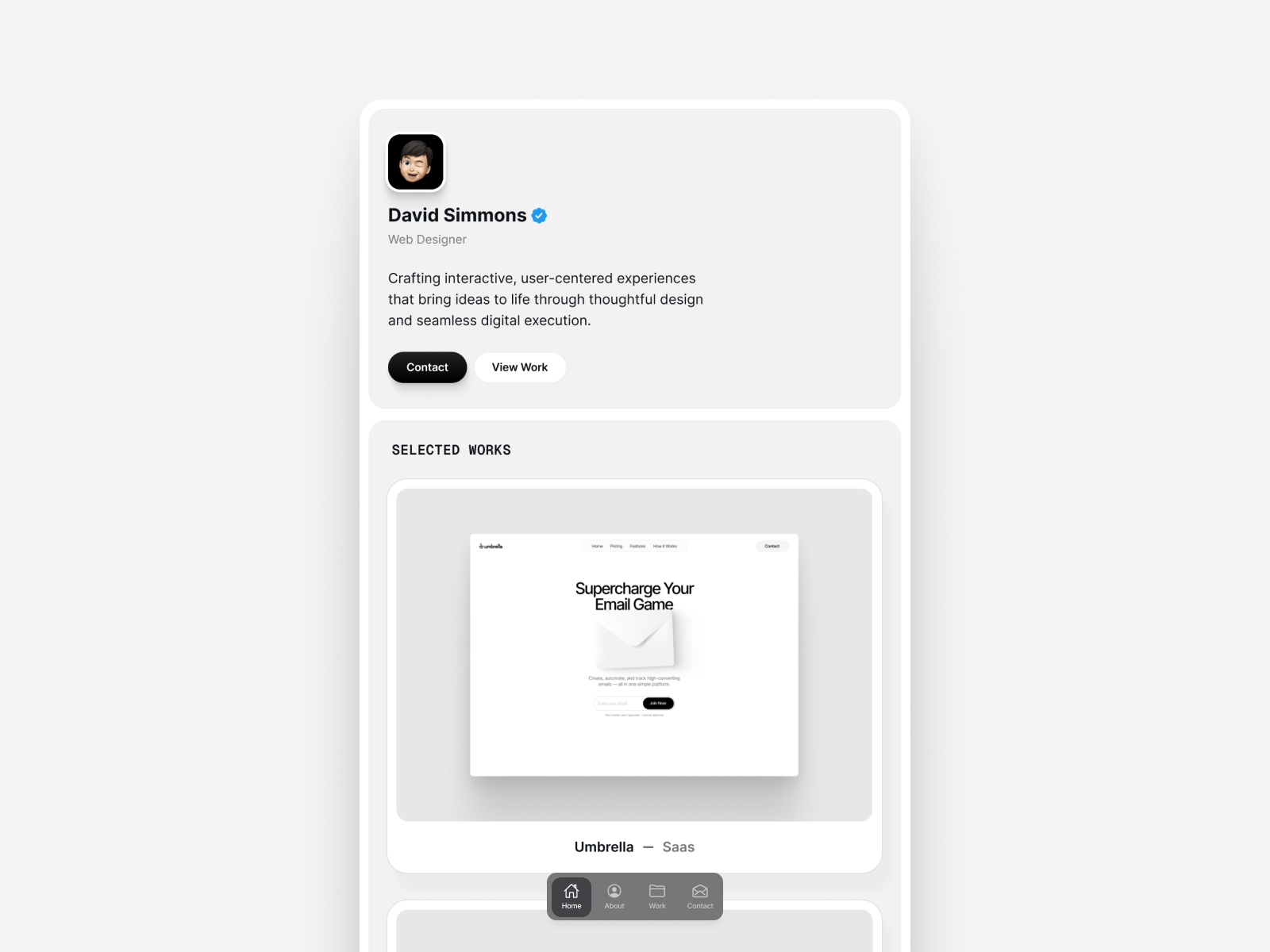 Nue — Free Portfolio Framer Template preview