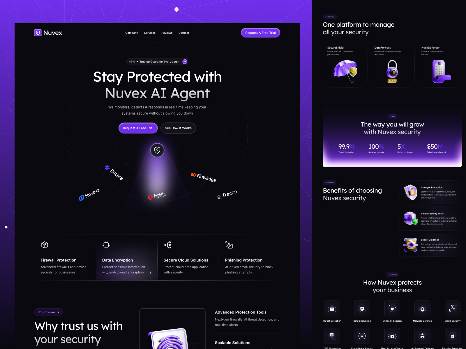 Nuvex — Free HR Framer Template preview