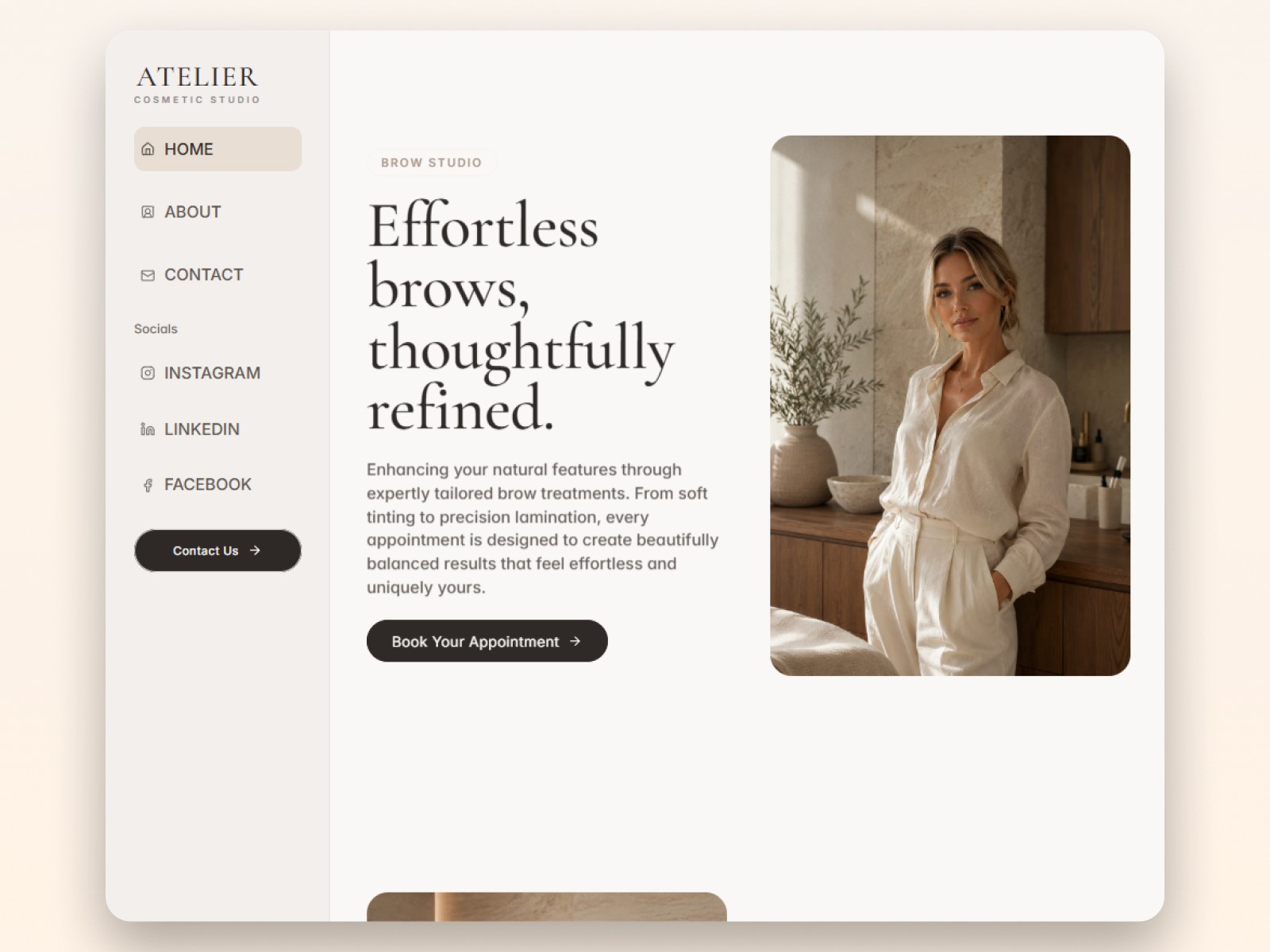 Olia: Free Portfolio Website Template by Richie — Free Portfolio Framer Template preview