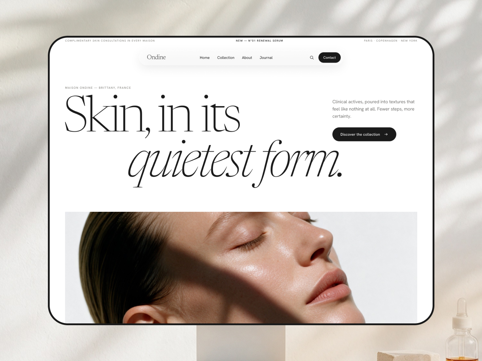 Ondine — Free Ecommerce Template for Framer preview
