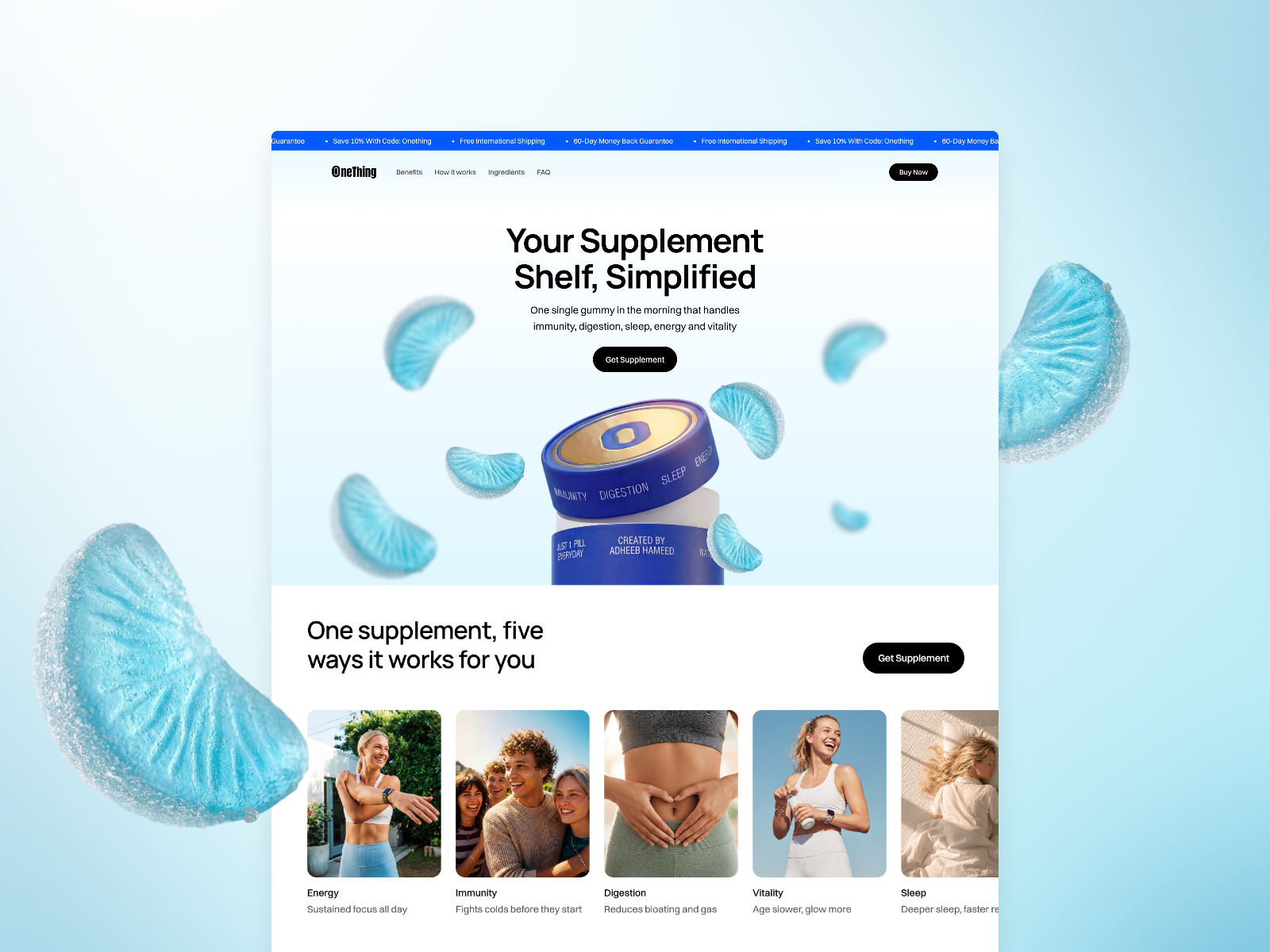 OneThing — Free Ecommerce Framer Template preview