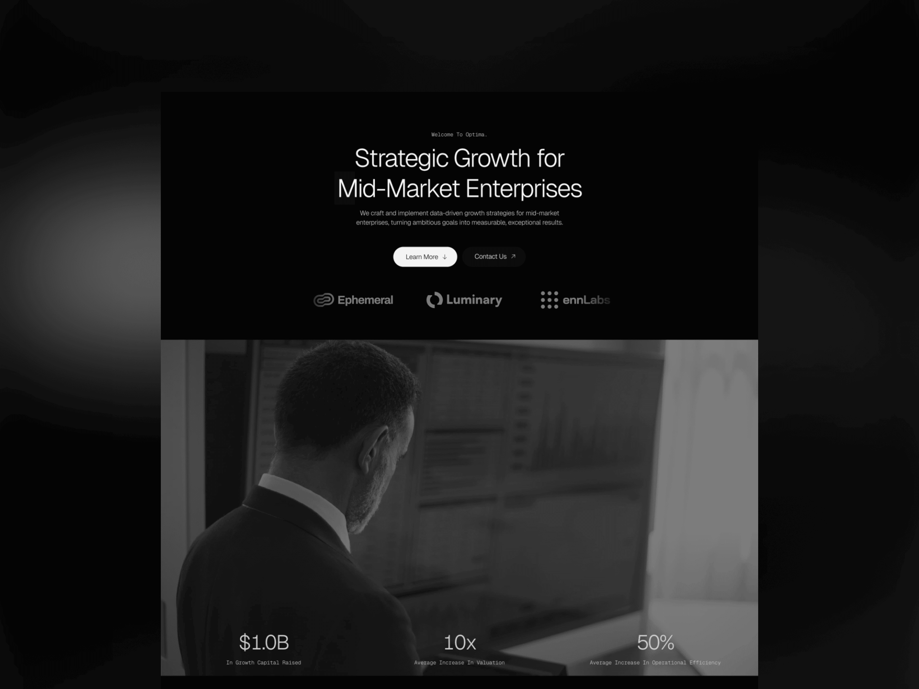 Optima Advisory: Free Agency Website Template by Filip Sacer — Free Agency Framer Template preview