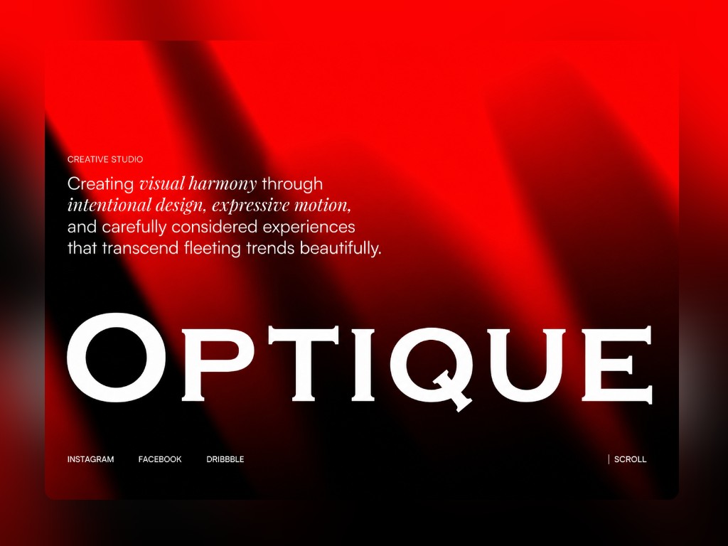 Optique — Free Portfolio Website Template by Ganesh K — Free Portfolio Template for Framer by Ganesh K preview