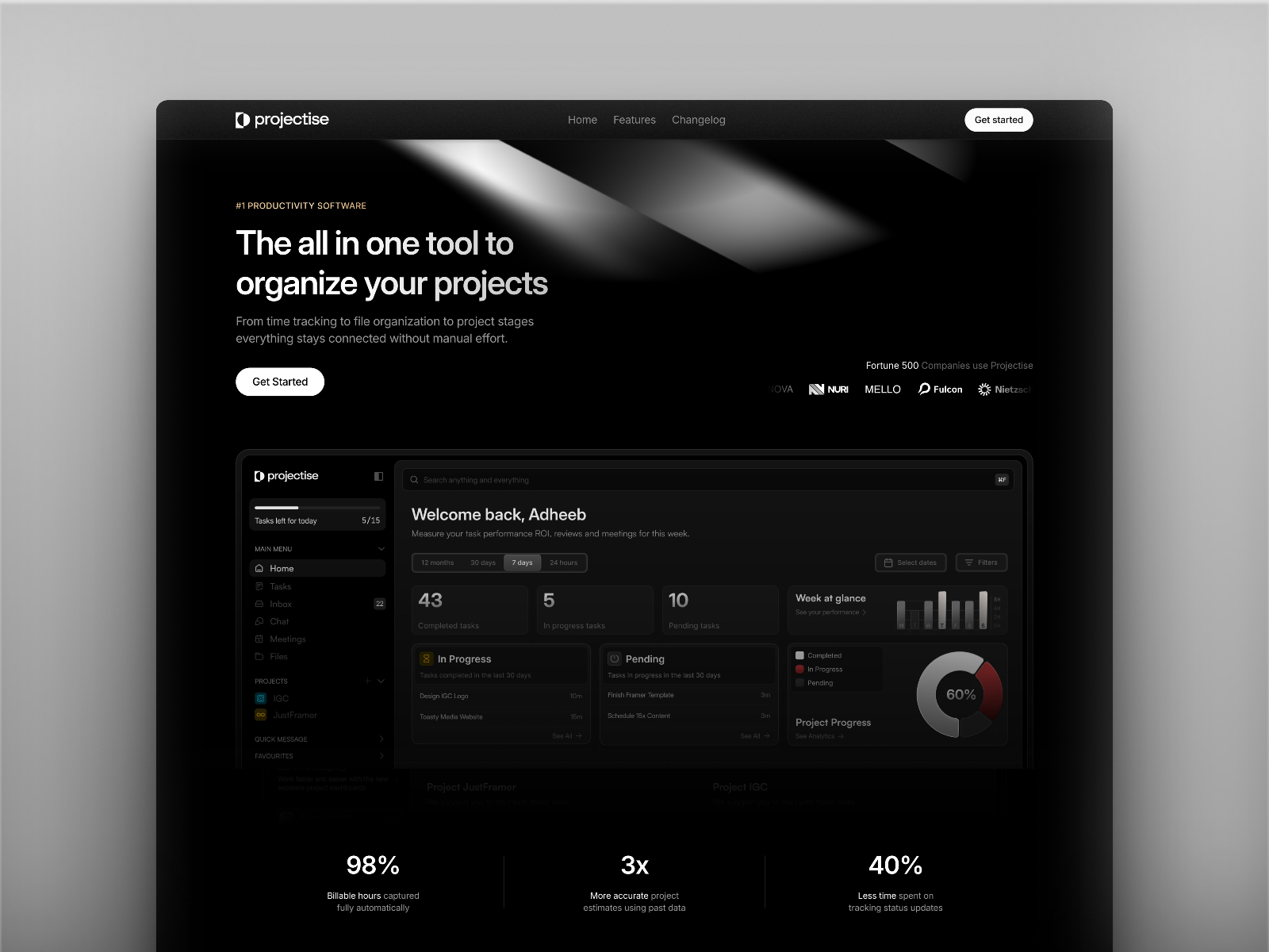 Orbit — Free Portfolio Framer Template preview