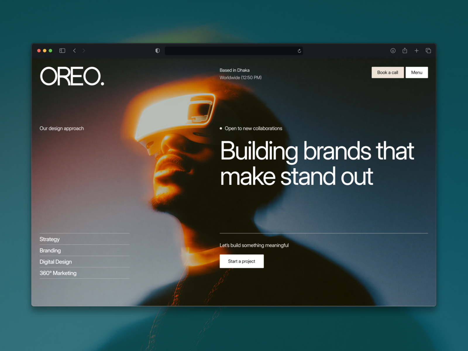 Oreoo: Free Portfolio Website Template by Istiaq (EV Studio) — Free Portfolio Framer Template preview