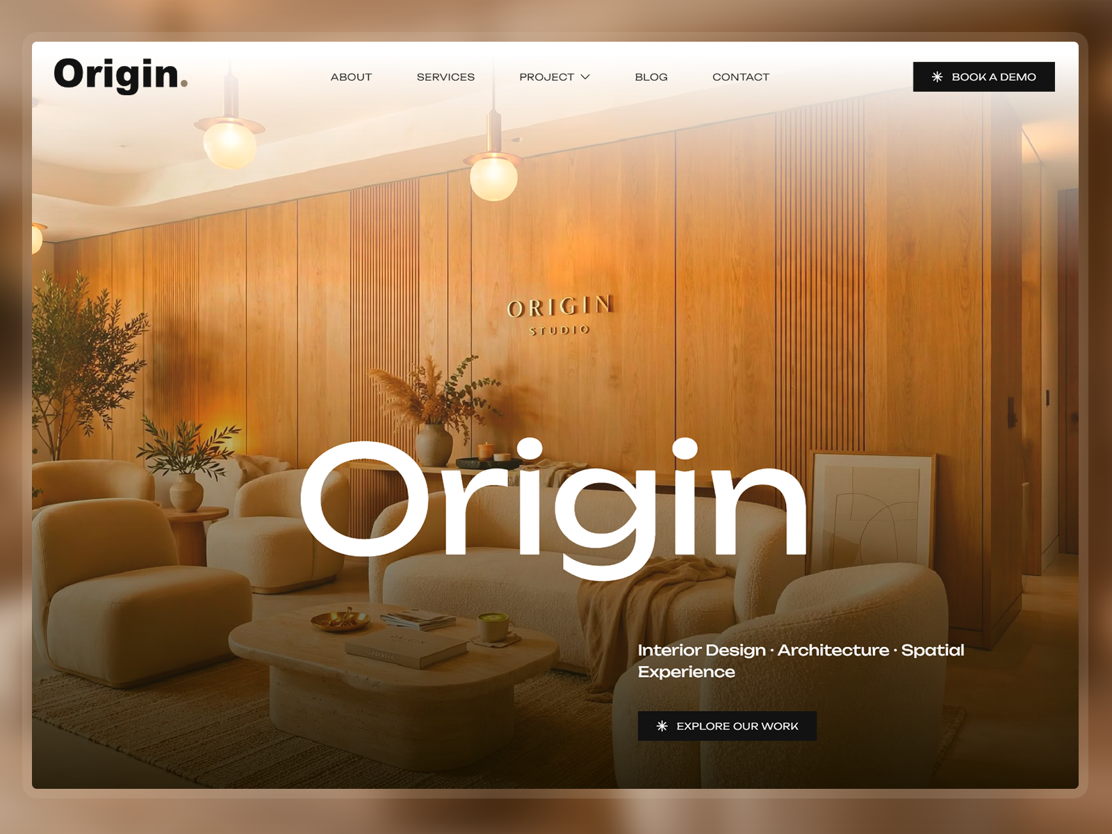 Origin Interior — Free Architecture Template for Framer preview
