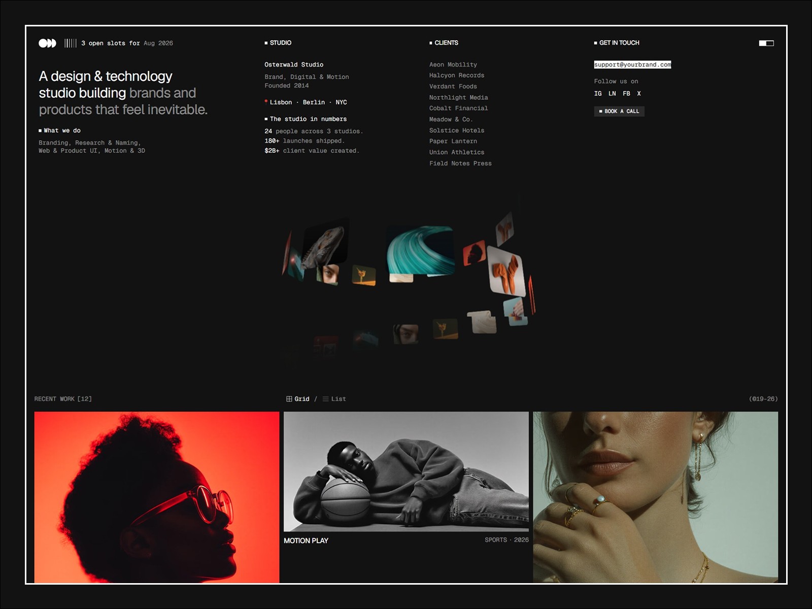 Osterwald — Free Portfolio Website Template by Starterrr — Free Portfolio Template for Framer by Starterrr preview