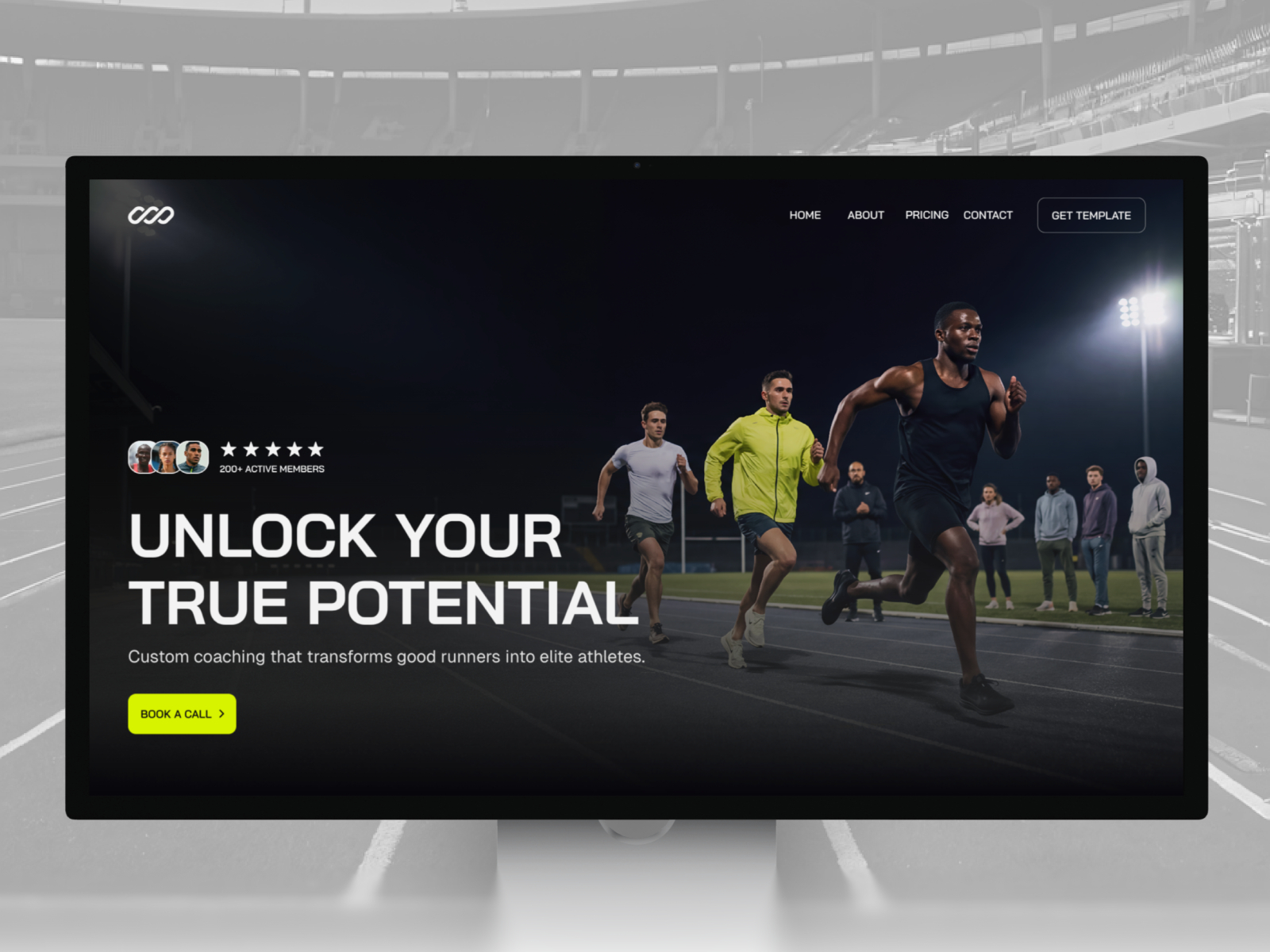 Outpace — Free Fitness Coach Framer Template preview