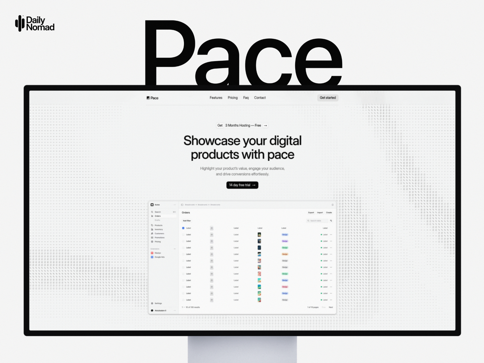 Pace — Free Landing Page Framer Template preview