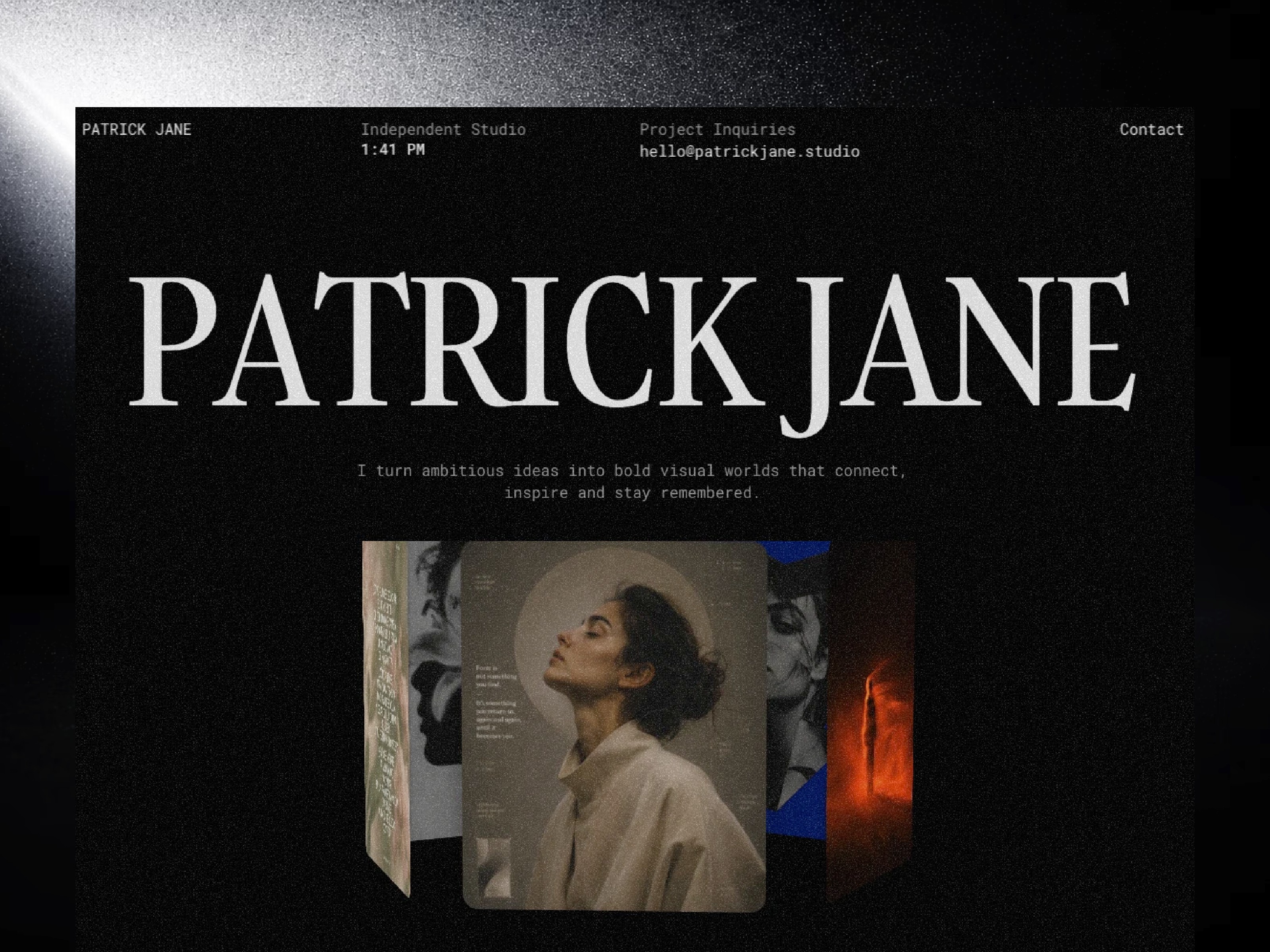 Patrick Jane — Free Portfolio Website Template by Avesh Mishra — Free Events Template for Framer by Avesh Mishra preview