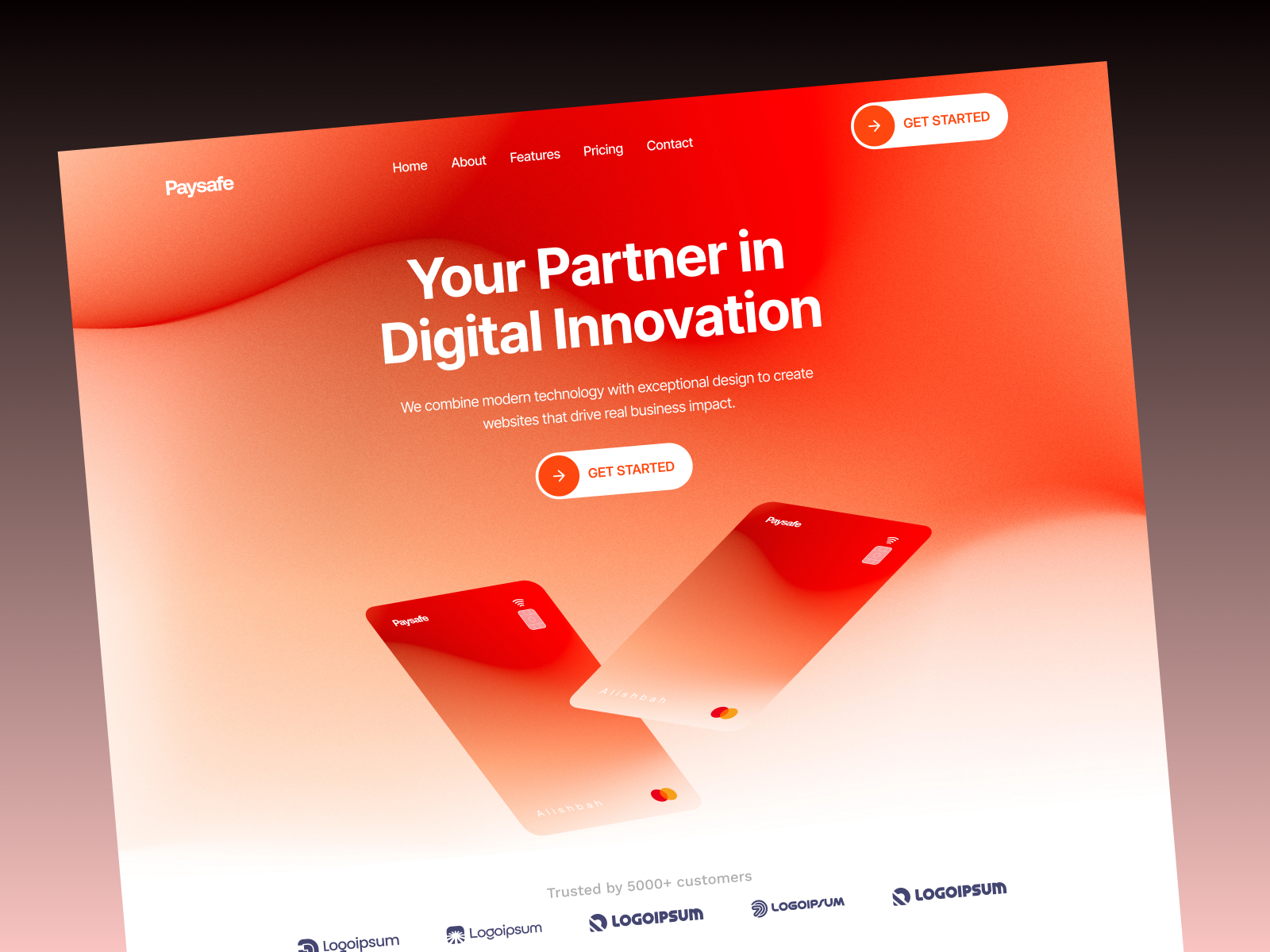 Paysafe — Free Finance Framer Template preview