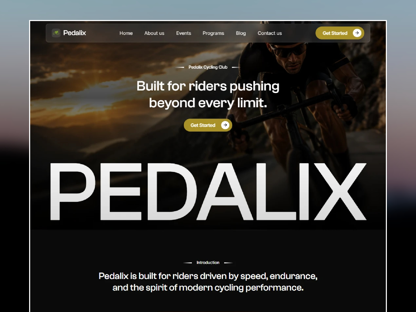 Pedalix — Free Events Framer Template preview