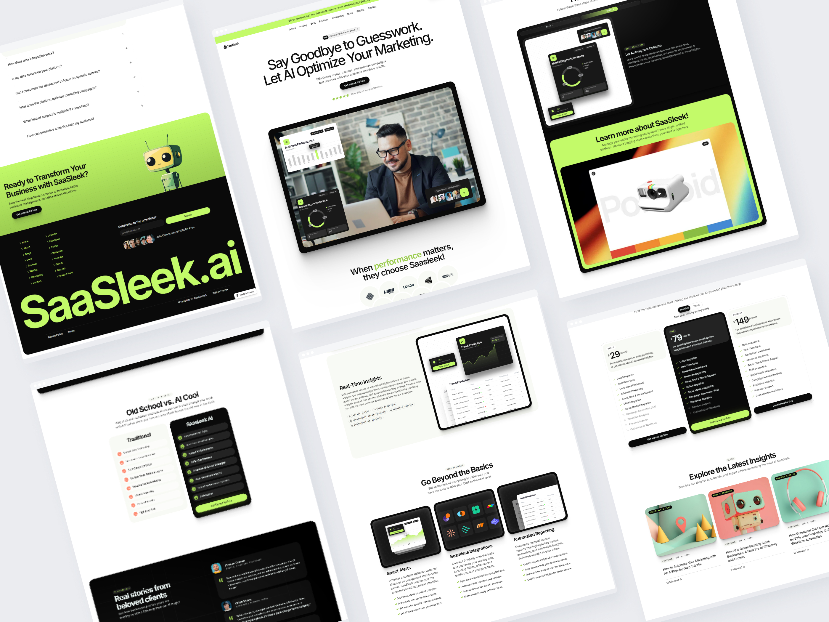 Peexl: Free AI Website Template by Milan Dragovic — Free SaaS Framer Template preview