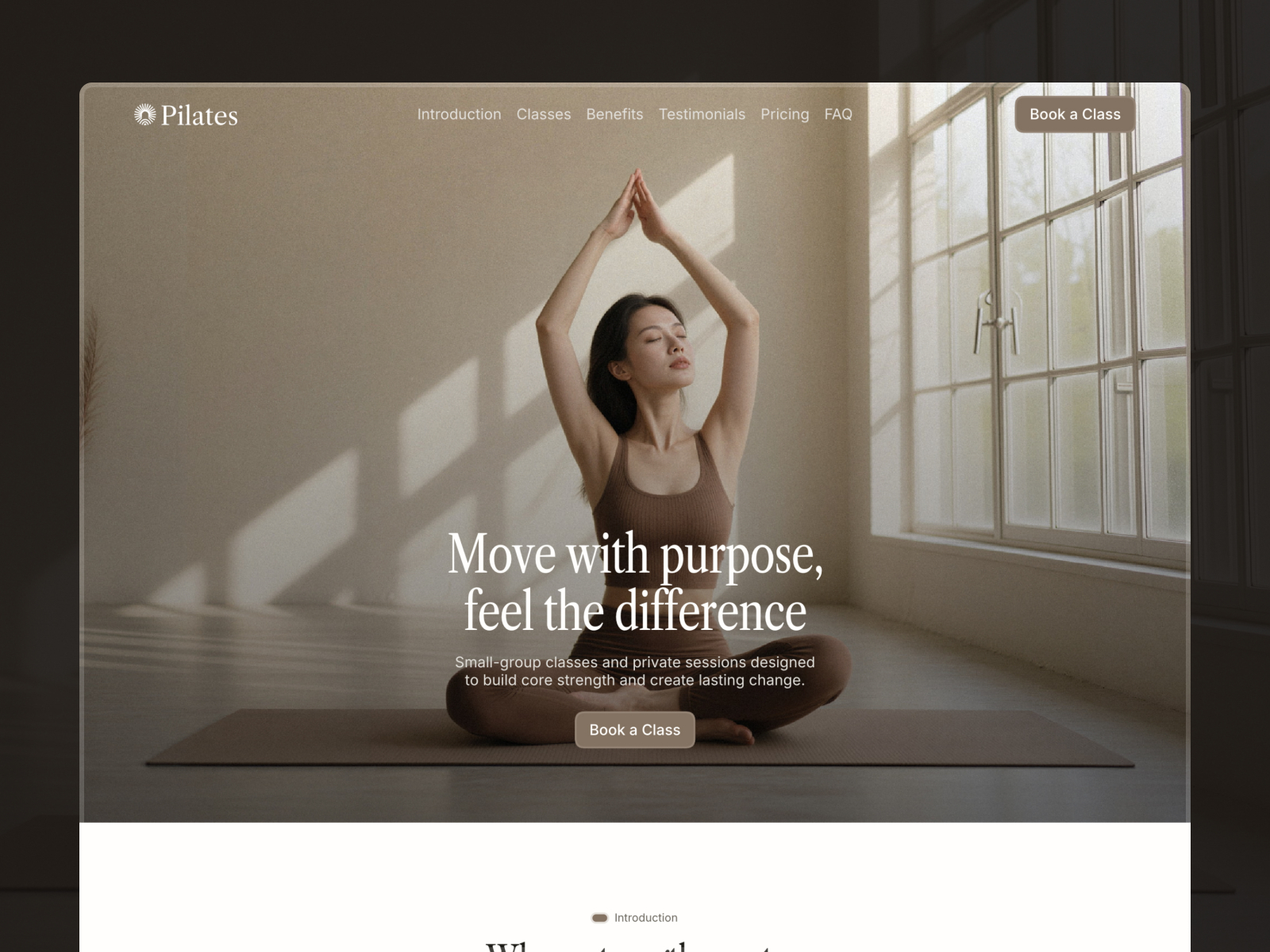 Pilates — Free Agency Framer Template preview