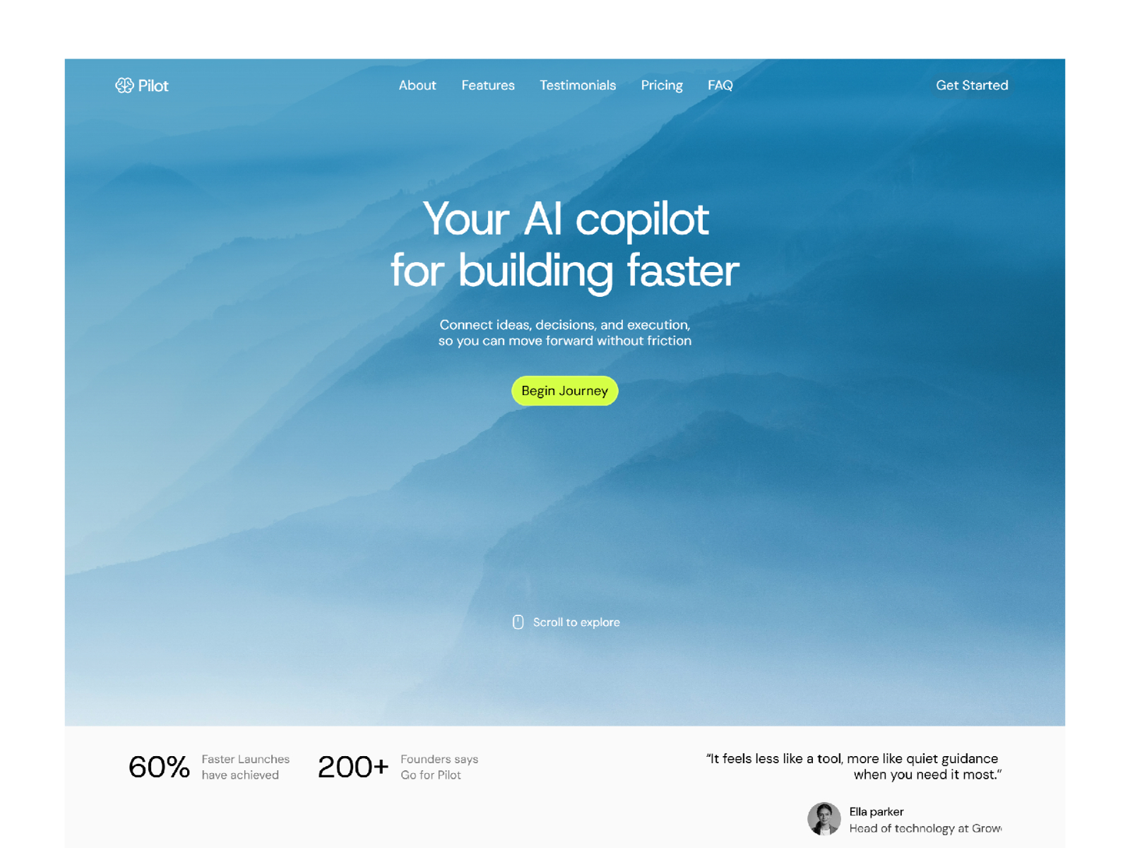 Pilot — Free Automotive Framer Template preview