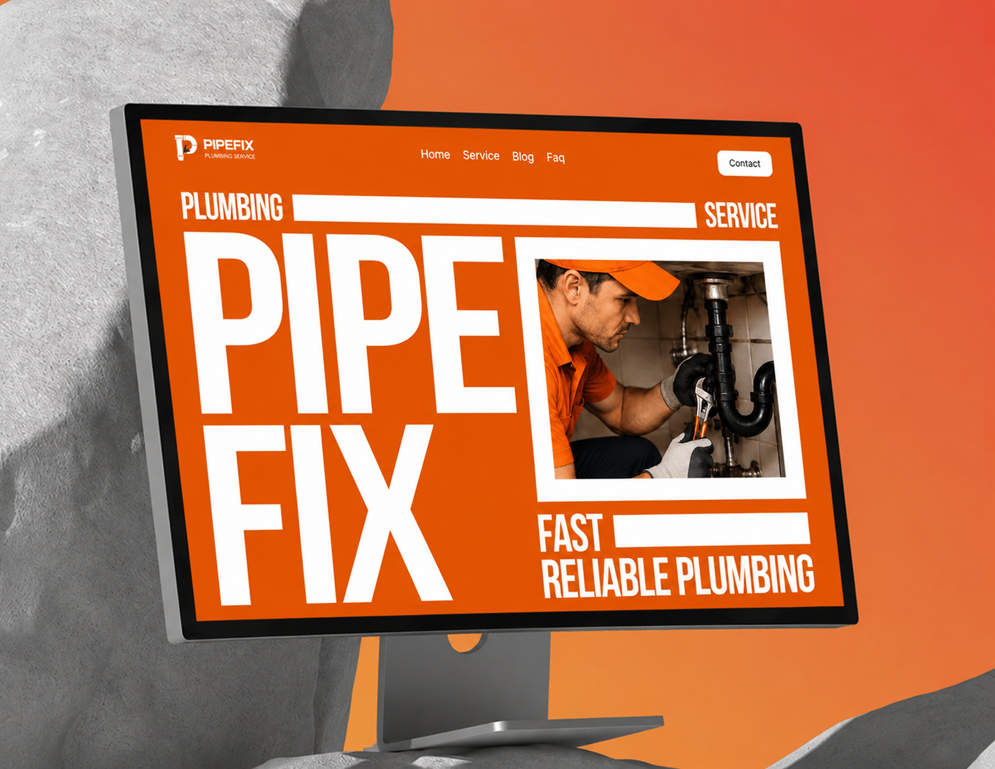 PipeFix — Free Agency Website Template by R k Abir — Free Home Services Template for Framer by R k Abir preview