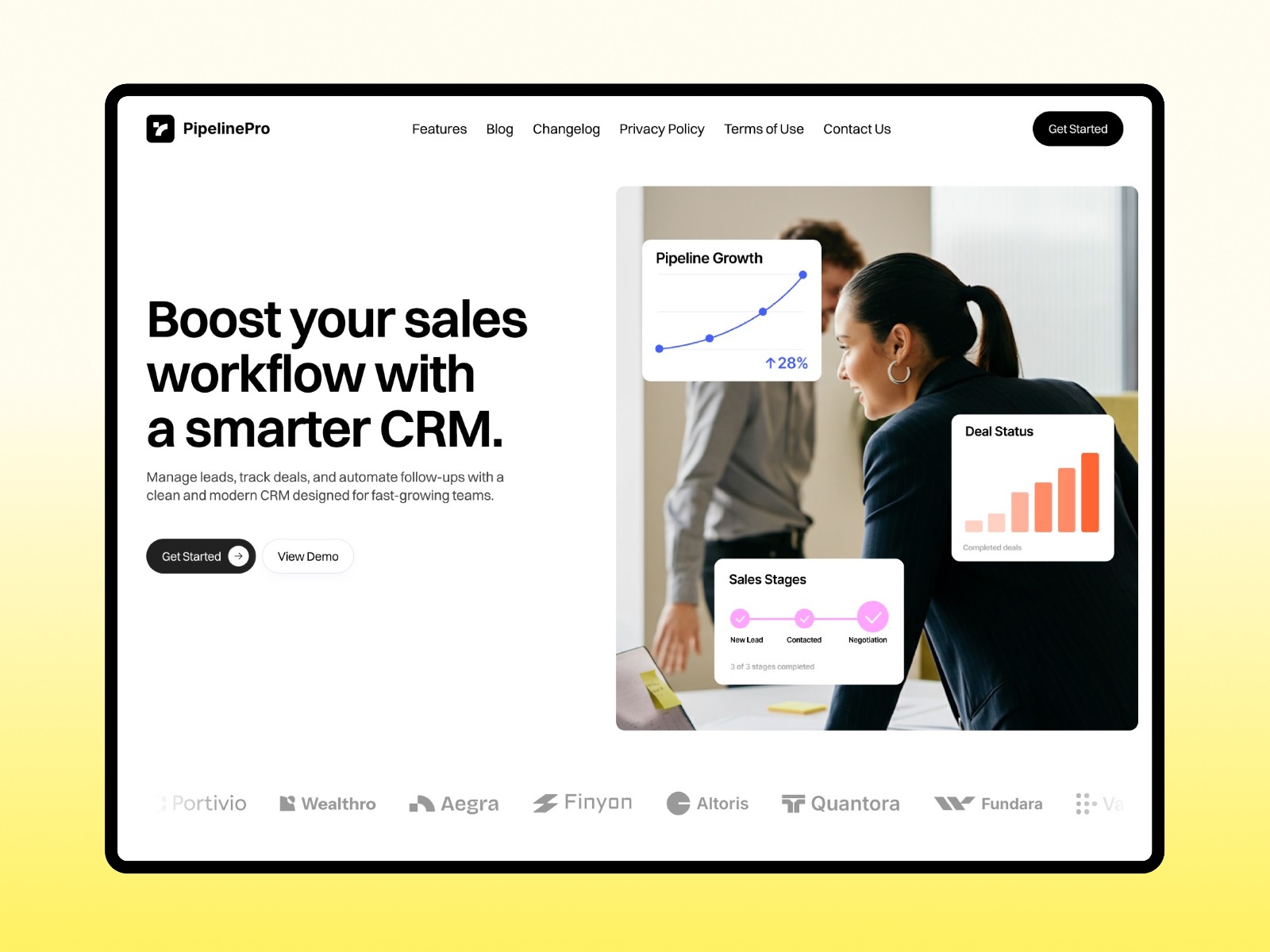 PipelinePro — Free Blog Framer Template preview