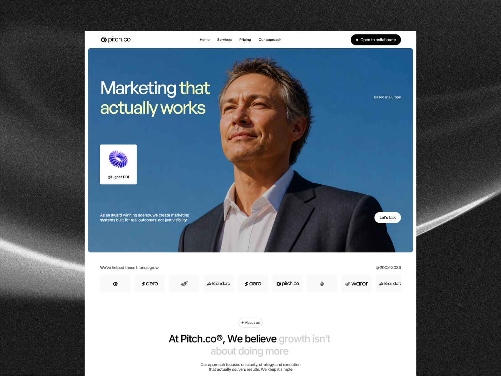 PitchCo — Free Portfolio Framer Template preview
