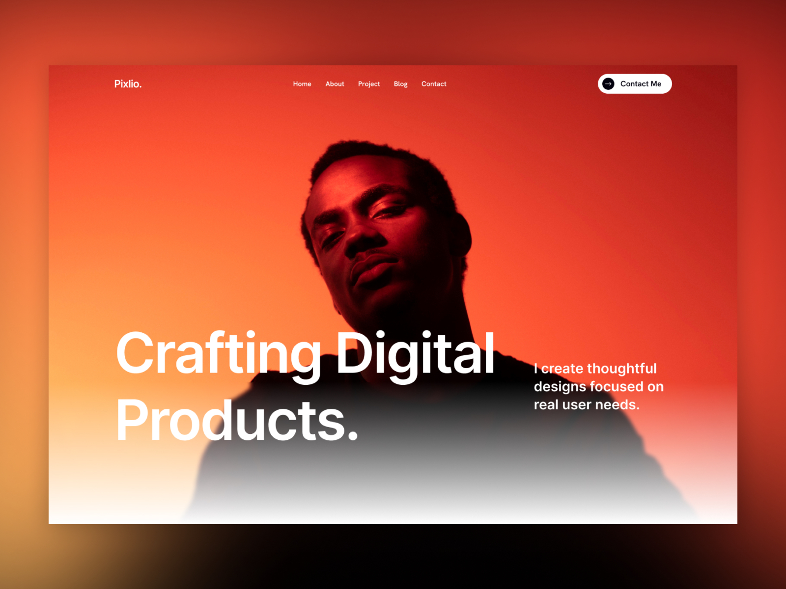 Pixolio: Free Portfolio Website Template by Mezario — Free Portfolio Framer Template preview