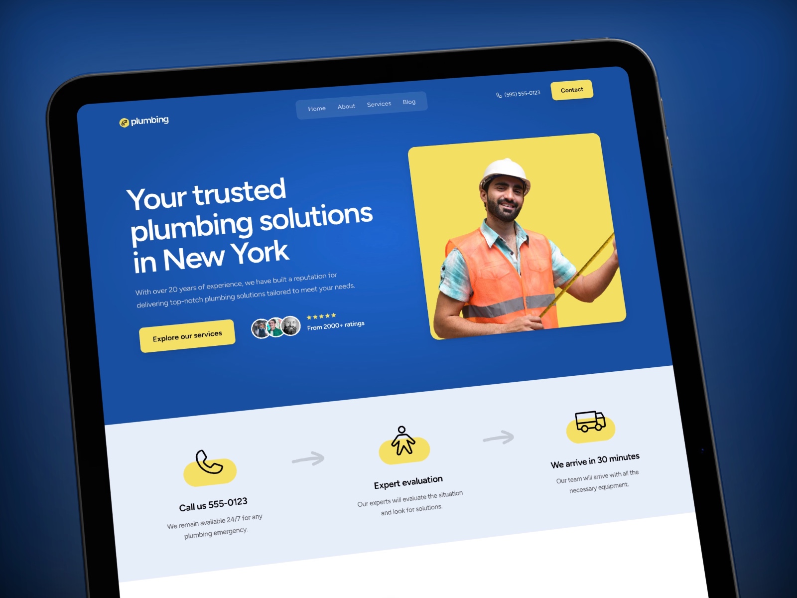 Plumbing — Local Service & Contractor Framer Template preview