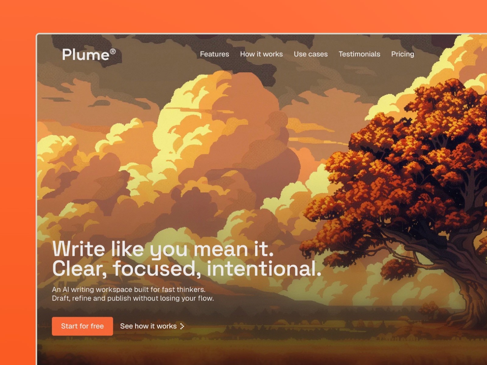 Plume — Free SaaS Framer Template preview