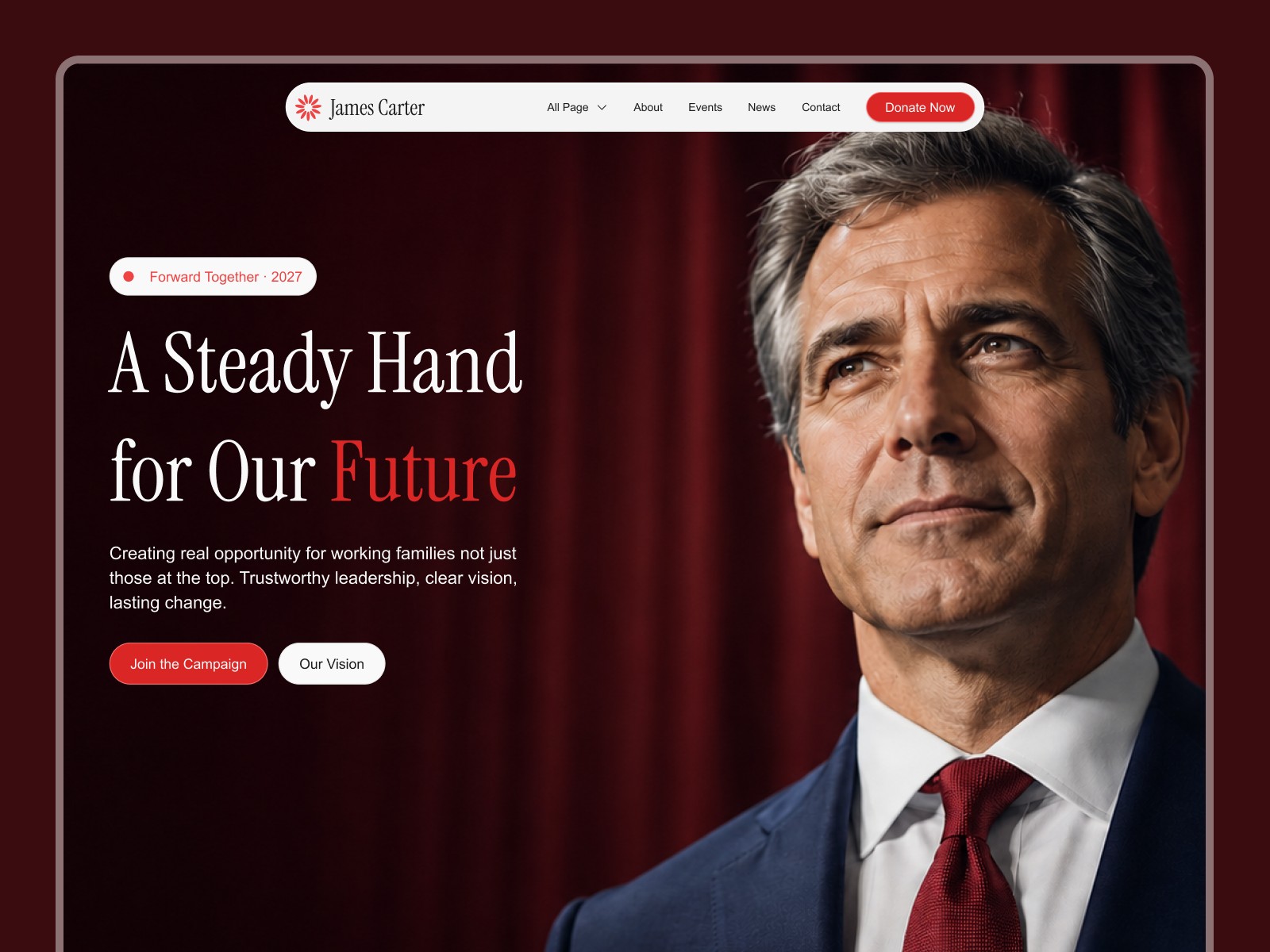 Politia Election — Free Personal Website Template by Arini Studio — Free Agency Template for Framer by Arini Studio preview