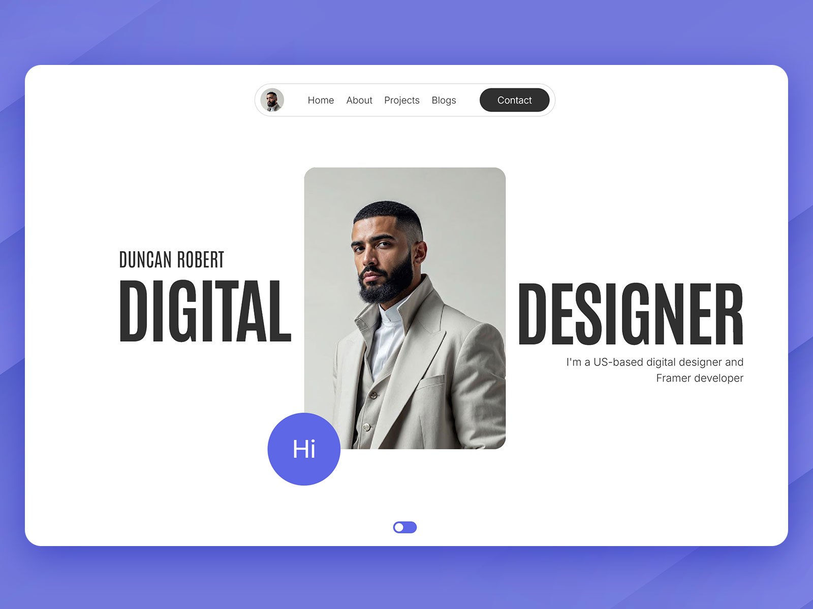 Portavia: Free Portfolio Website Template by oldshen — Free Portfolio Framer Template preview