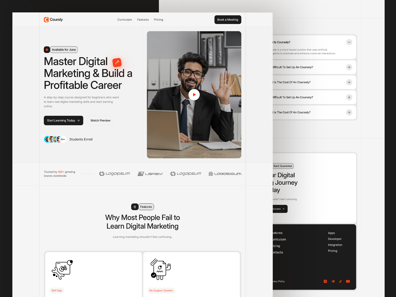 Porteo: Free Portfolio Website Template by Tempbix — Free Portfolio Framer Template preview