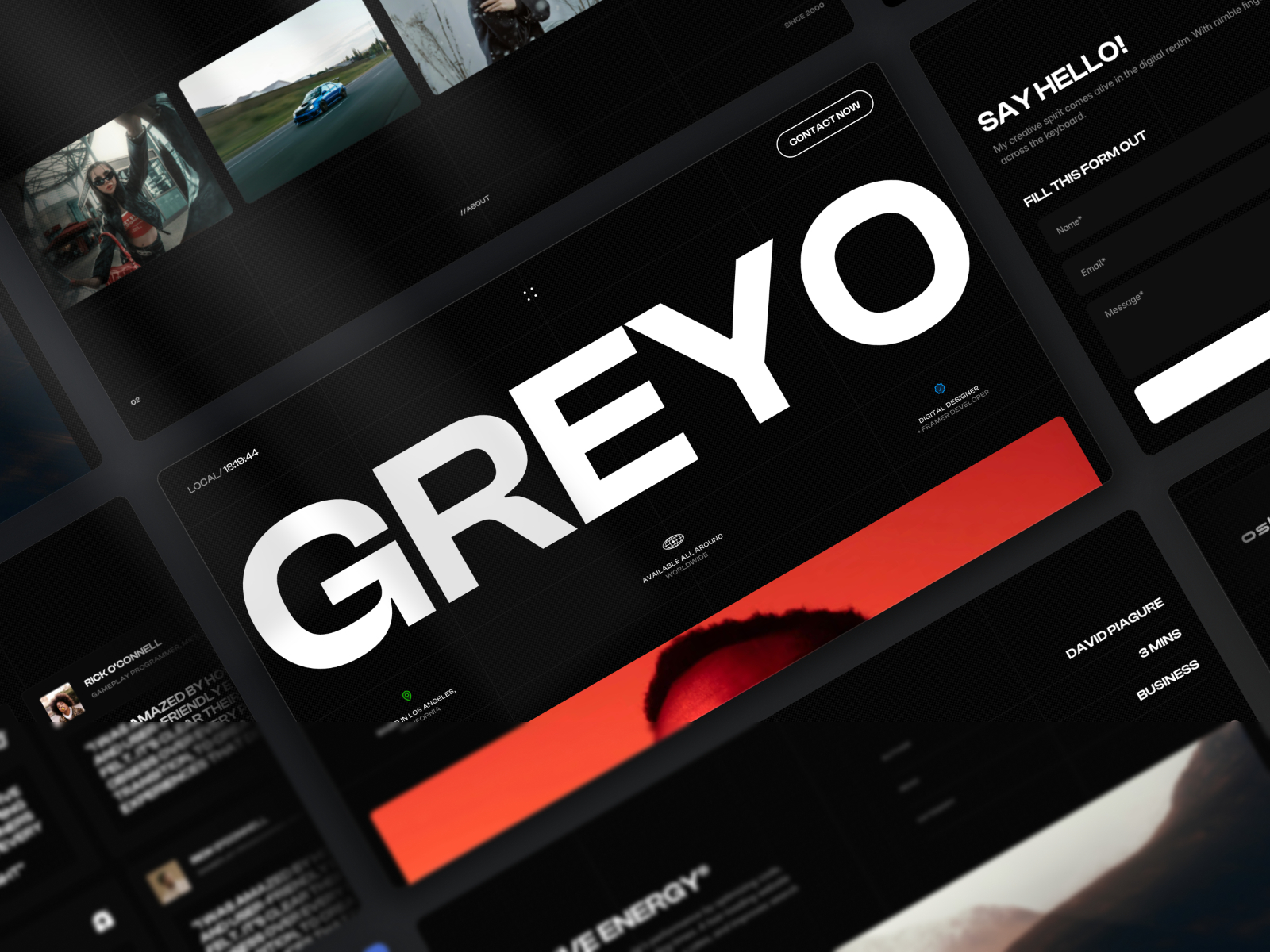 Porto: Free Portfolio Website Template by Westhill Studio — Free Portfolio Framer Template preview