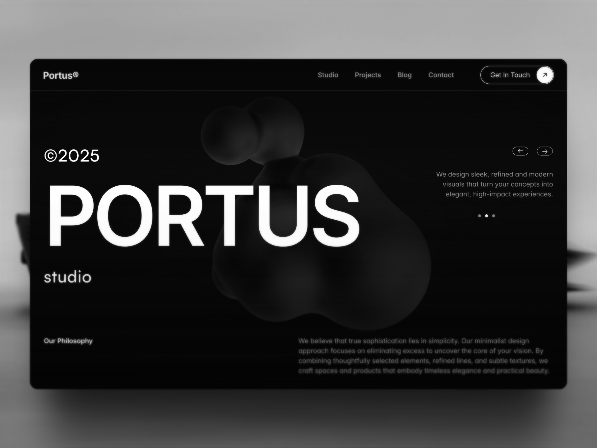 Portus Studio — Free Agency Website Template by eaze design — Free Agency Template for Framer by eaze design preview