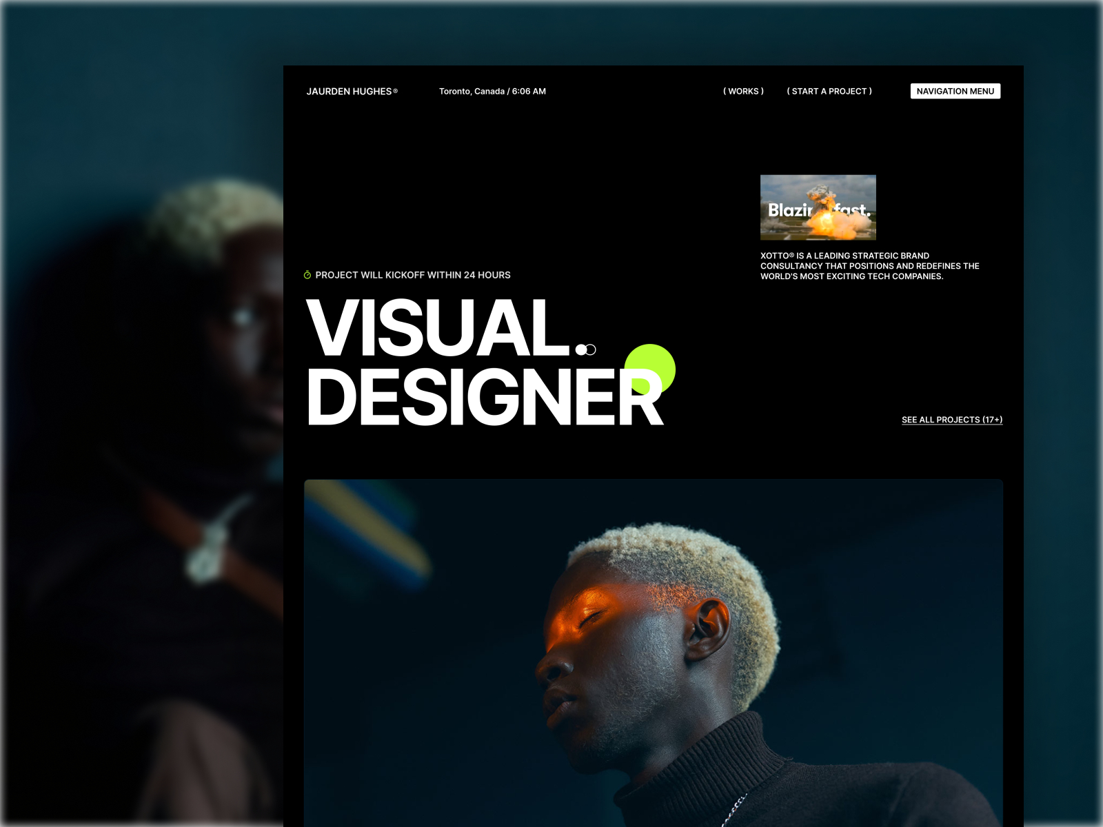 Portz: Free Portfolio Website Template by TemplateCafe — Free Food Framer Template preview
