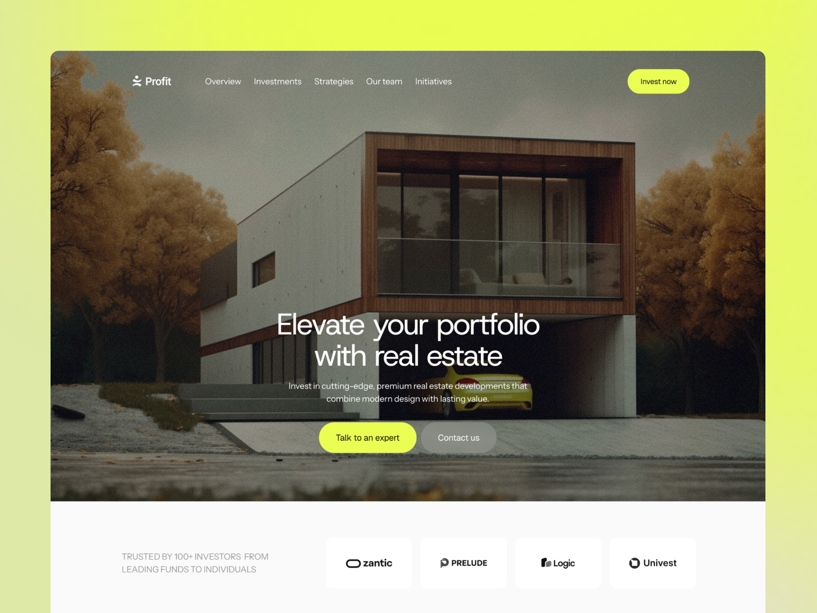 Profit — Free Real Estate Framer Template preview