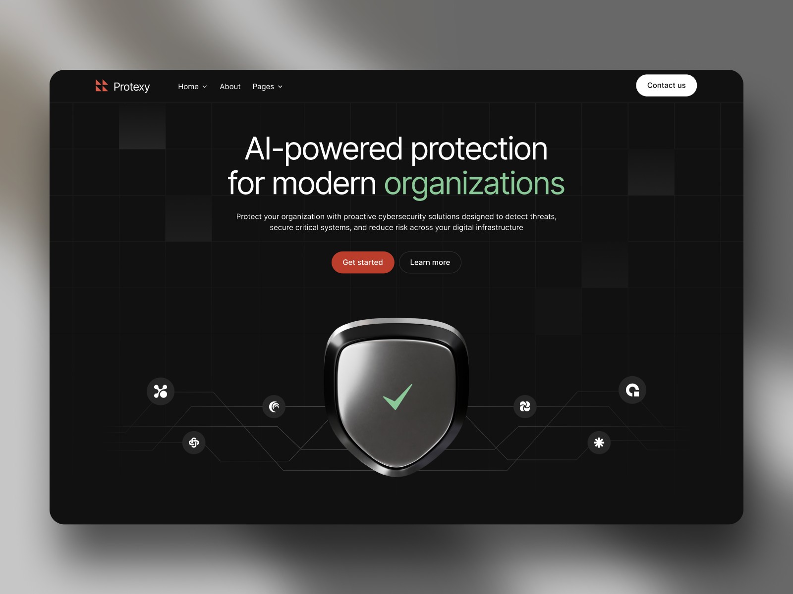 Protexy — Free Agency Website Template by RedDevs — Free Agency Template for Framer by RedDevs preview