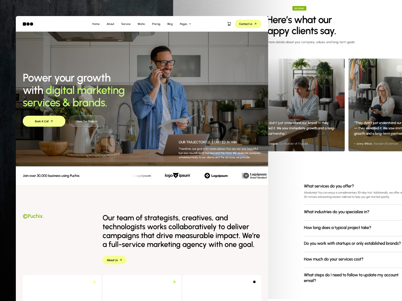Puchix — Free SaaS Framer Template preview