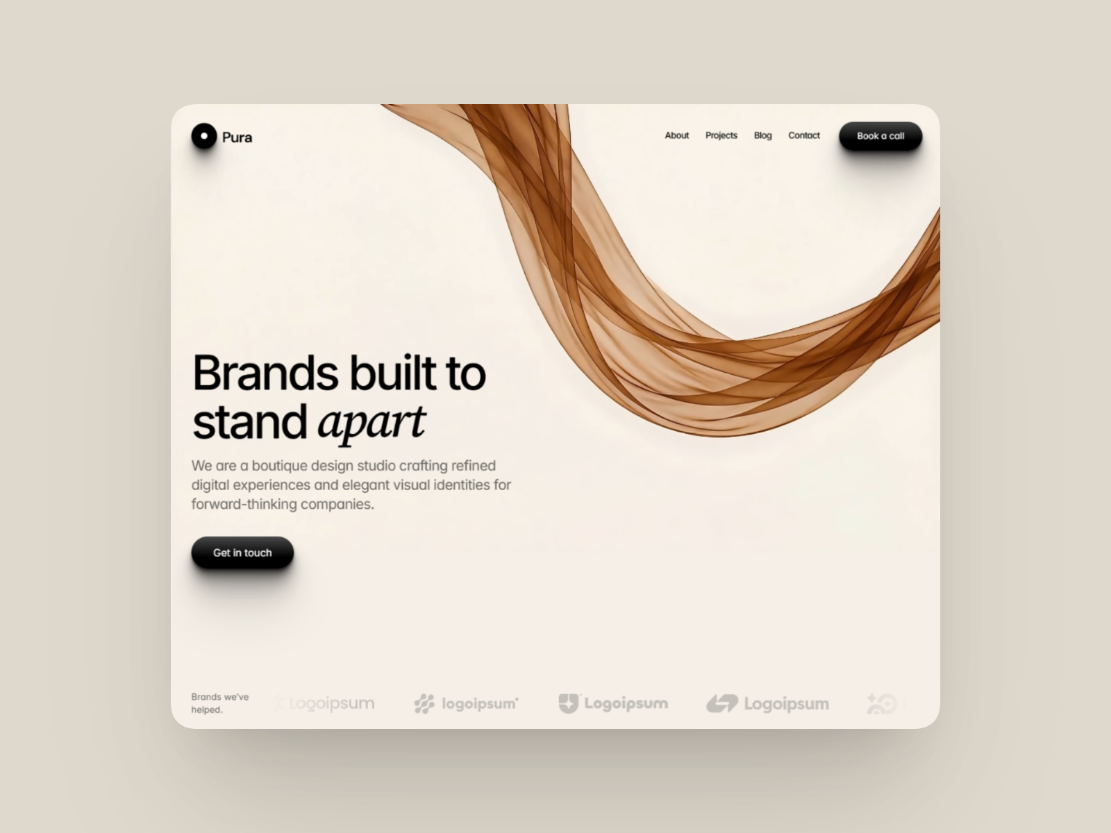 Pura Studio — Free Agency Framer Template preview