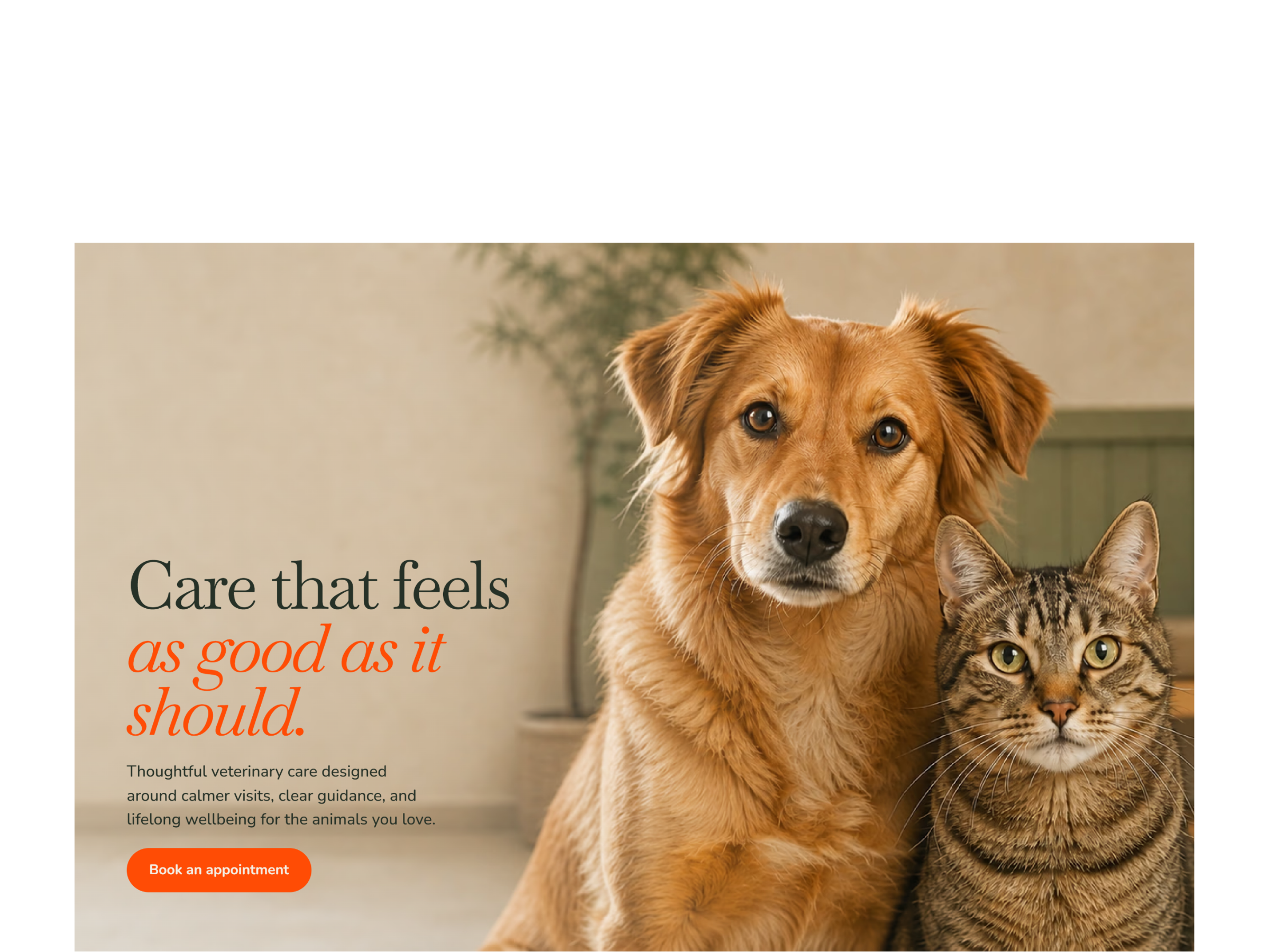 Purrfect — Free Health Website Template by JD Design — Free Pet Care Template for Framer by JD Design preview