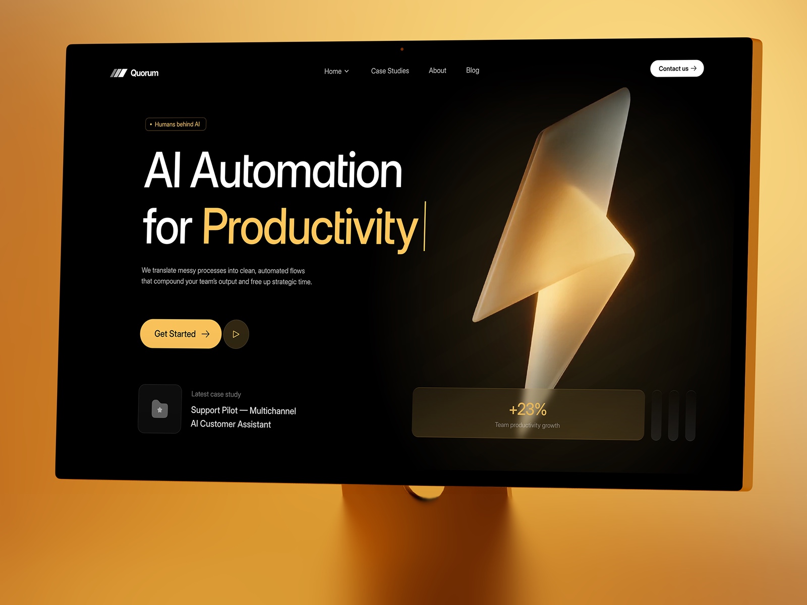 Quorum: Responsive Portfolio Website Template by Nick Stepuk — Free Automotive Framer Template preview