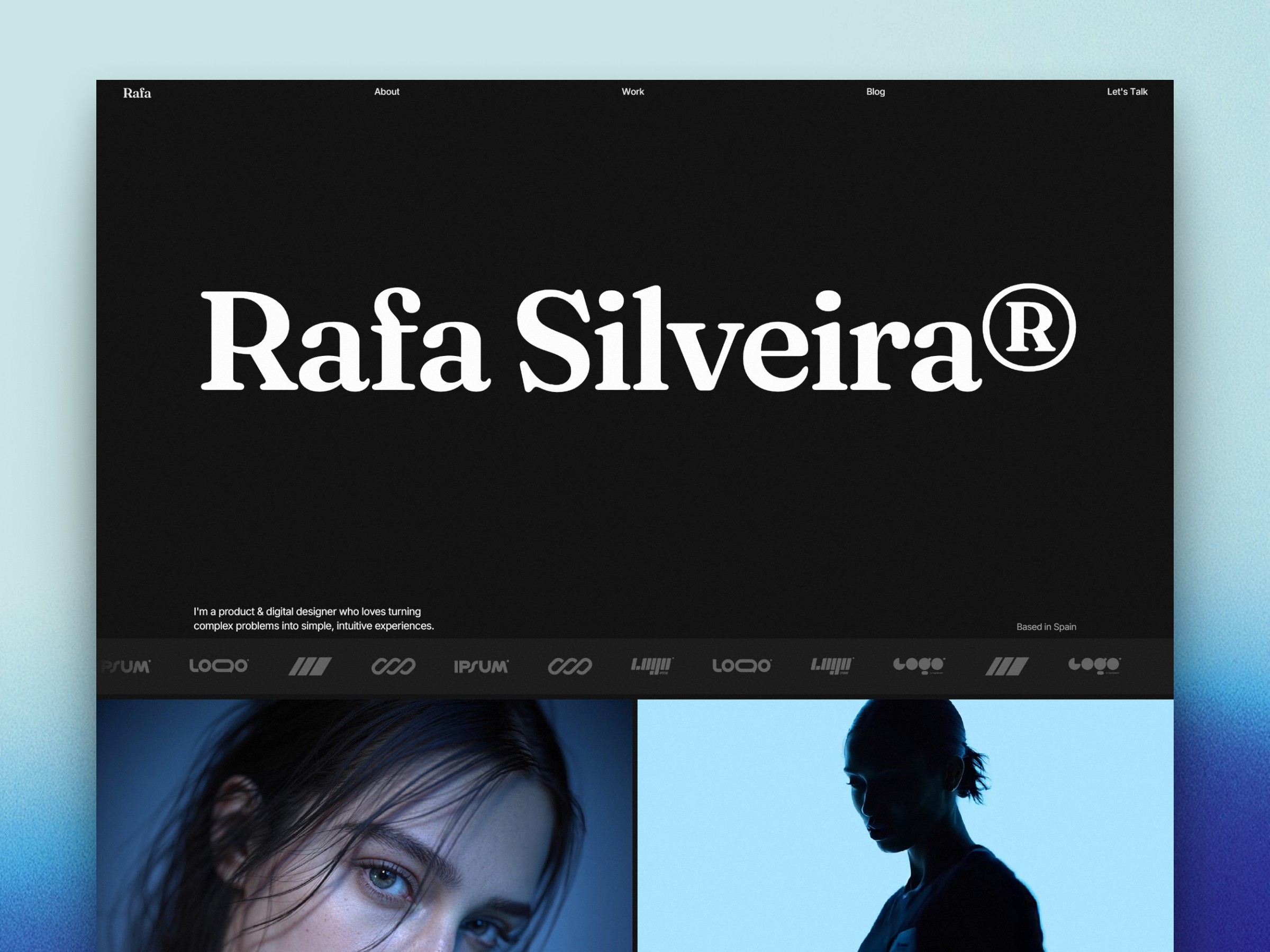 Rafa — Free Portfolio Website Template by Thaer Swailem — Free Portfolio Template for Framer by Thaer Swailem preview