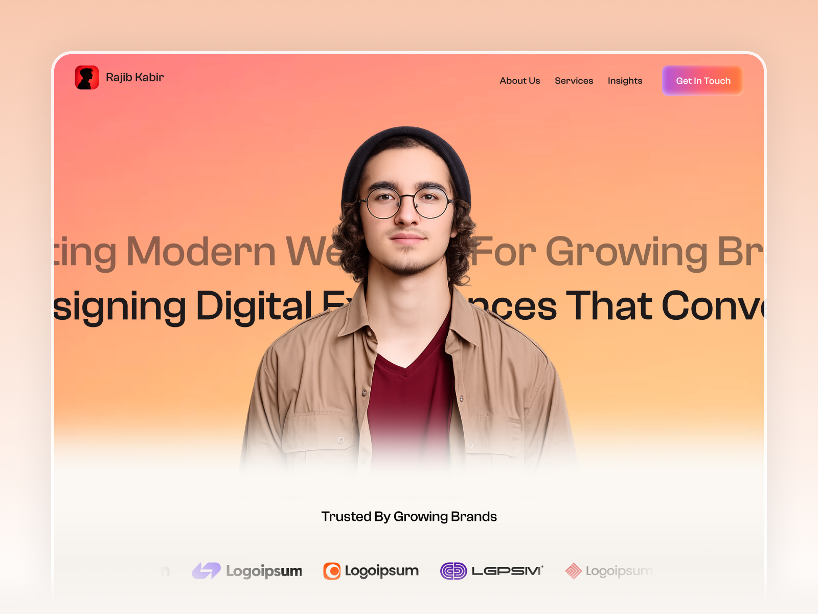 Rajib Kabir — Free Personal Portfolio Framer Template preview