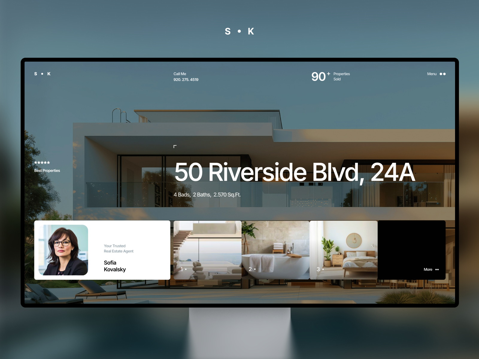 Real: Responsive Portfolio Website Template by Tymofii Bak — Free Real Estate Framer Template preview