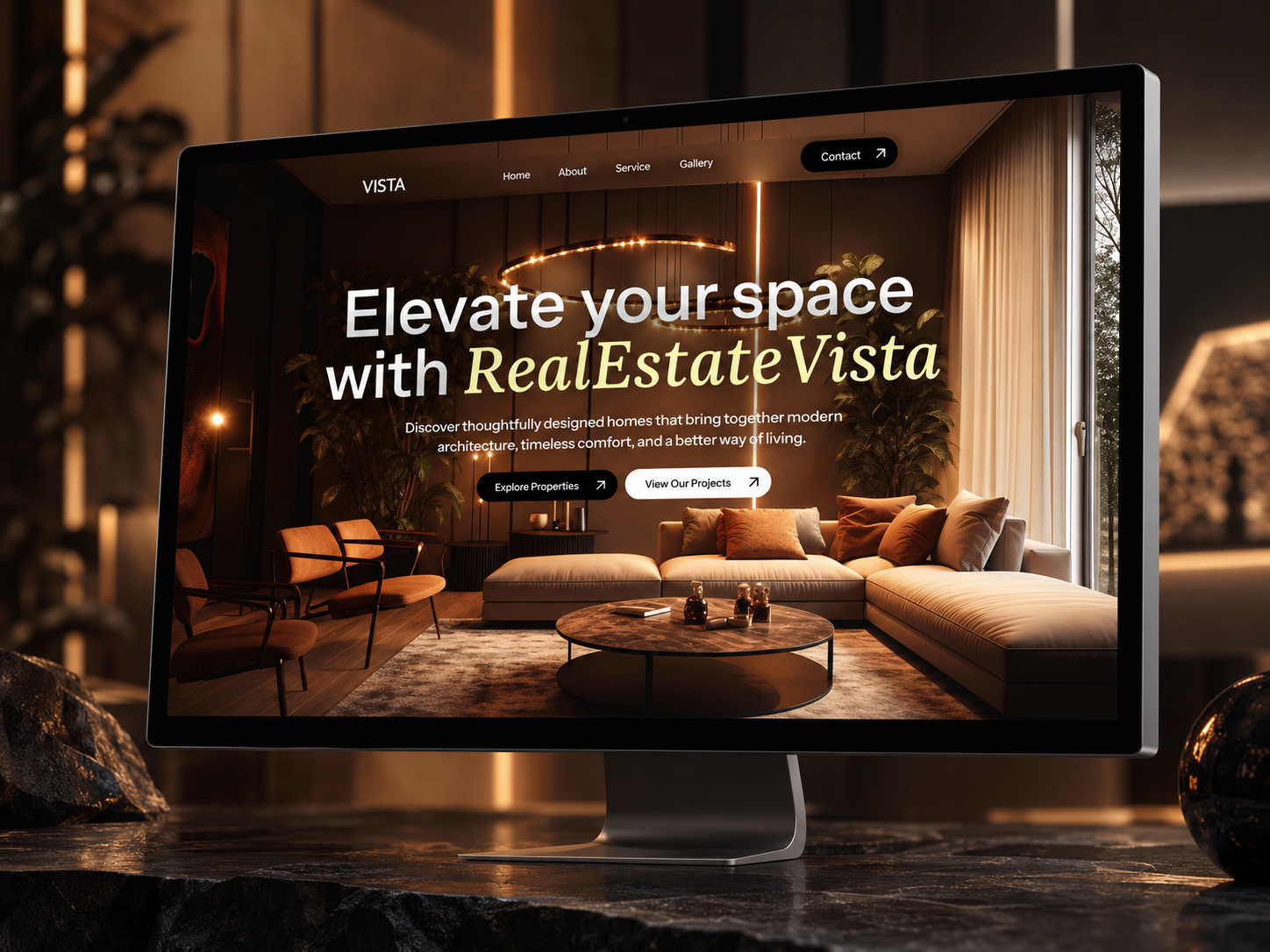 RealEstateVista — Free Real Estate Template for Framer by Rohit Anand preview
